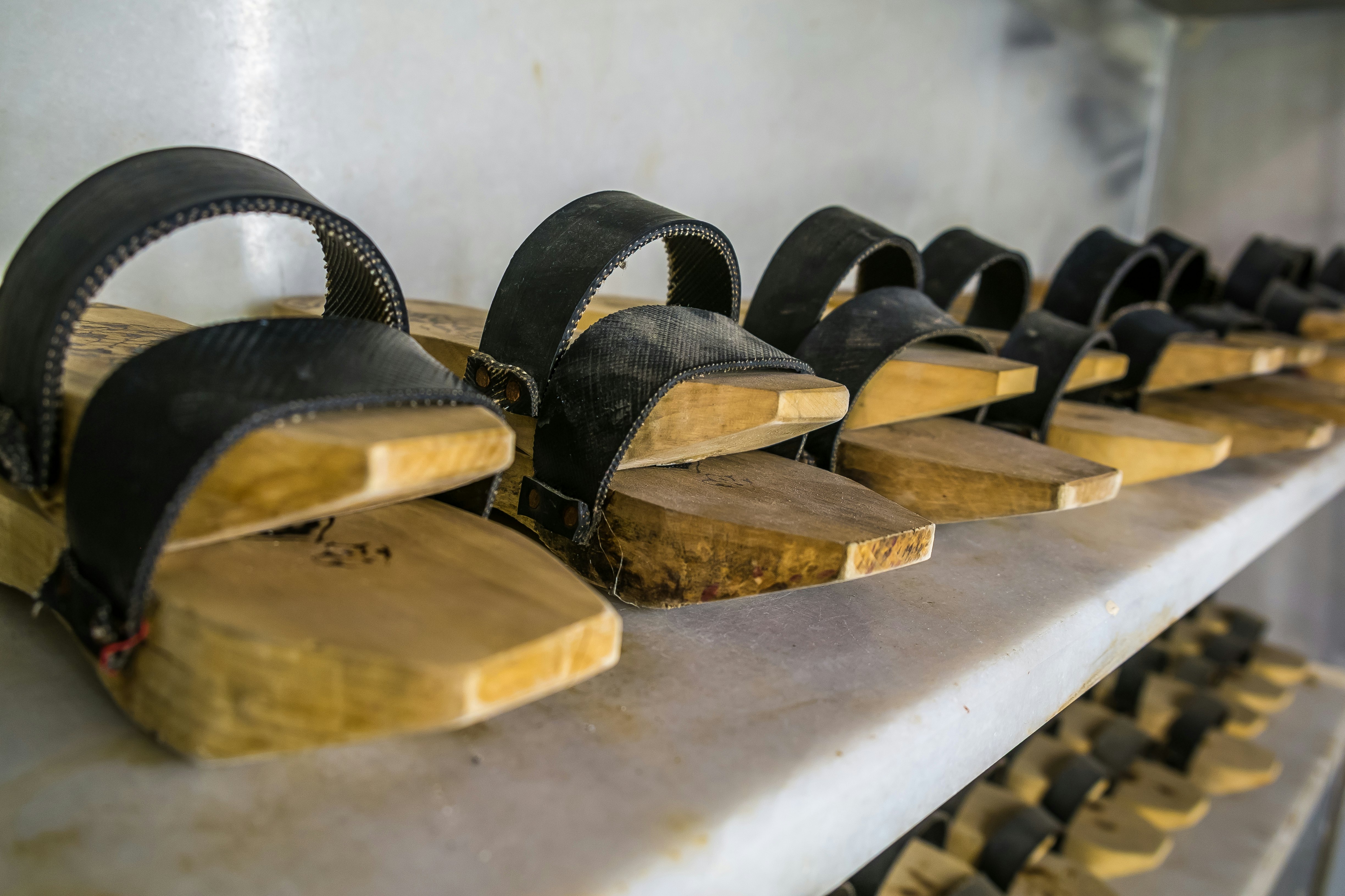 Wooden sandals for hammam in Istanbul, turkey