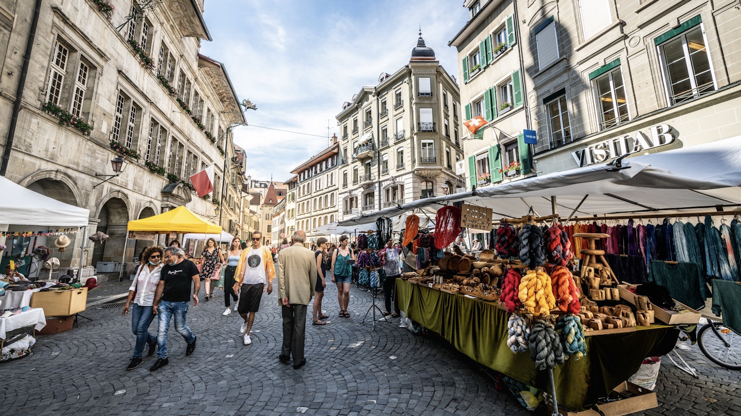 Lausanne Switzerland , 26 June 2020 : People at creative artisans market on Place de la Palud or Palud square in Lausanne Vaud Switzerland; Shutterstock ID 1782839900; purchase_order: 65050 - Digital Destinations and Articles; job: Lonely Planet Online Editorial; client: Best things to do in Lausanne; other: Brian Healy
1782839900
2020, angle, artisans, building, canton, city, city hall, creative, crowded, editorial, hall, historic, historical, iconic, june, landmark, lausanne, lot, market, old, palud, pedestrian, people, persons, place, place de la palud, scenic, square, street, summer, sunny, switzerland, symbol, tourism, tourists, town hall, travel, vaud, wide
People at creative artisans market on Place de la Palud or Palud square in Lausanne Vaud Switzerland