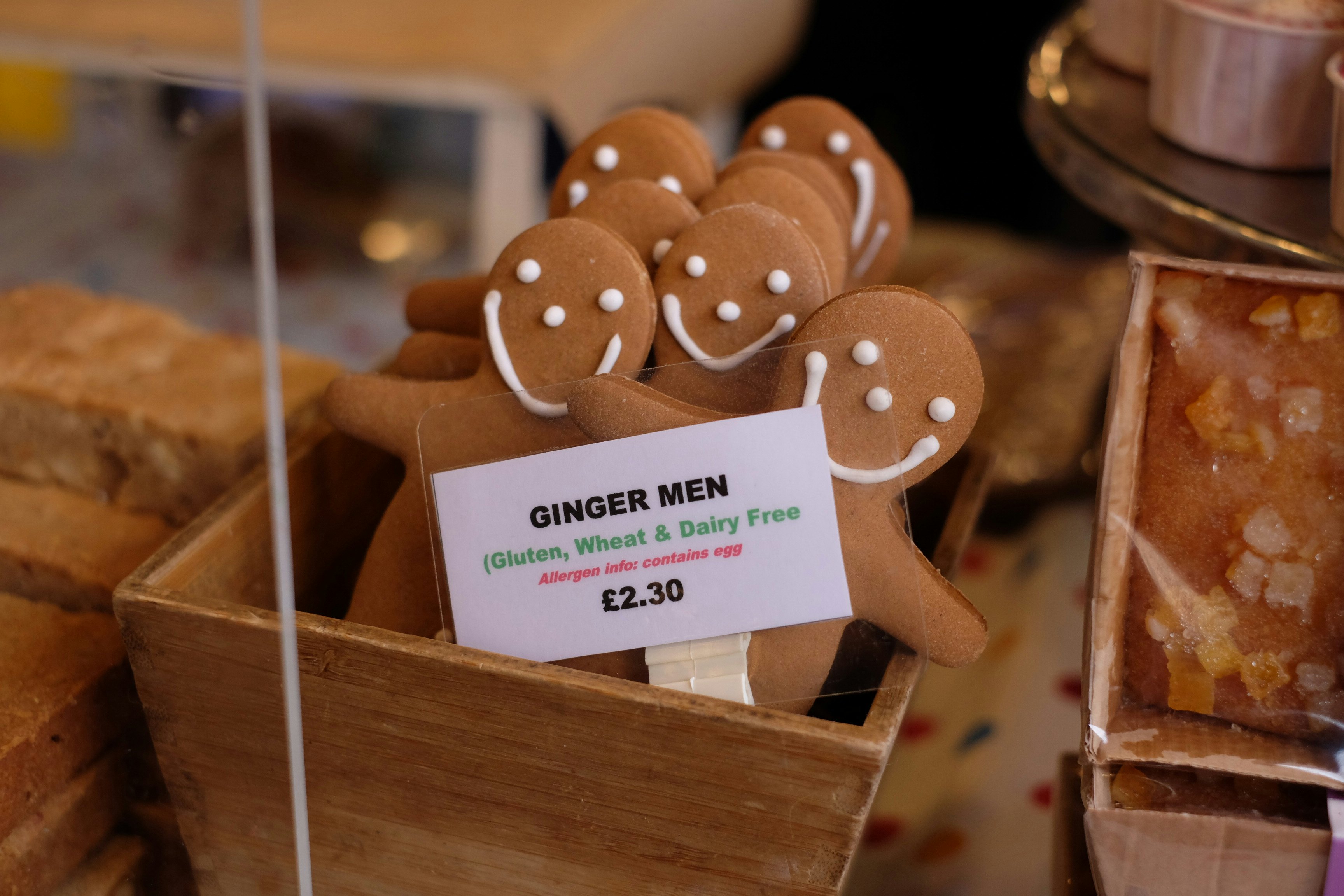 Gingerbread men on display at London's Borough Market