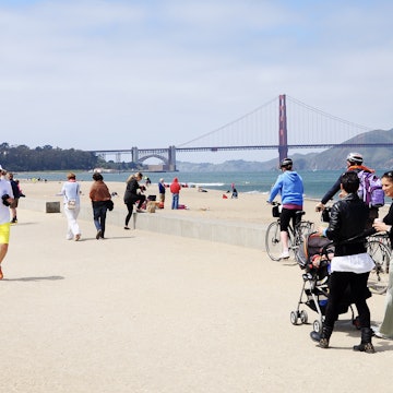 SAN FRANCISCO USA - APRIL 12, 2014 : View of Golden Gate Bridge from Crissy field. Crissy Field is now part of the Golden Gate National Recreation Area in San Francisco, California, United States. ; Shutterstock ID 374222908; purchase_order: 65050 - Digital Destinations and Articles; job: Lonely Planet Online Editorial; client: Best walks in San Francisco; other: Brian Healy
374222908
architecture, area, bay, beach, bicycle, blue, bridge, california, city, clear, coast, color, crissy, day, field, francisco, gate, golden, landmark, nature, ocean, outdoor, pacific, park, people, recreation, san, sea, sky, tourism, tourist, travel, walking, water
View of Golden Gate Bridge from Crissy field. Crissy Field is now part of the Golden Gate National Recreation Area in San Francisco, California, United States