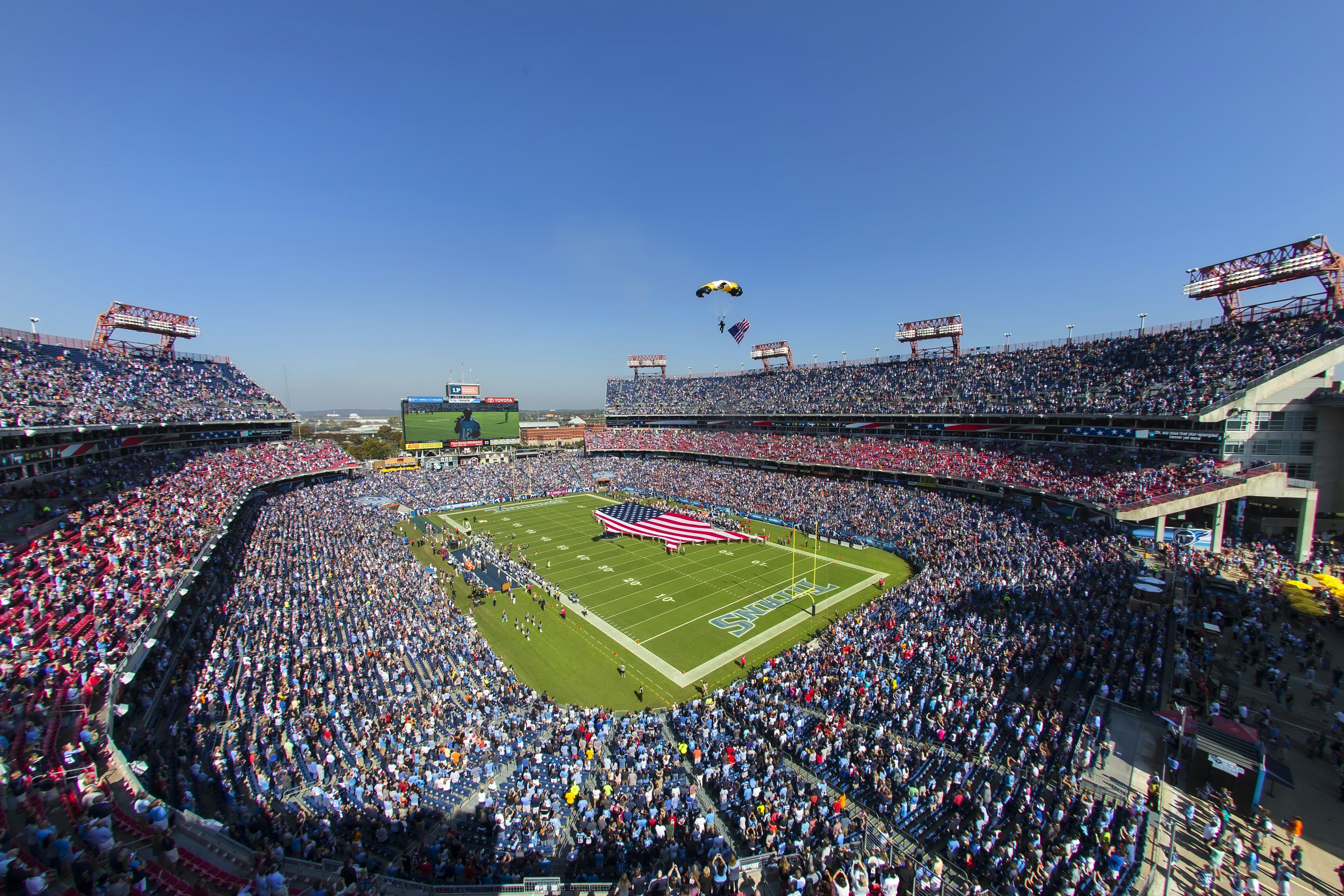 The Houston Texans take to the field against the Tennessee Titans at LP Field in Nashville, TN. Houston beat the Titans 30-16.