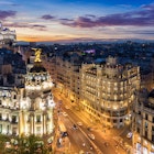 The Skyline of Madrid, Spain, by night: where Gran Via and Alcala Street meet, License Type: media, Download Time: 2024-10-07T04:09:39.000Z, User: meg3348277, Editorial: false, purchase_order: 56530, job: Global Publishing-WIP, client: Madrid 11, other: Megan Cassidy