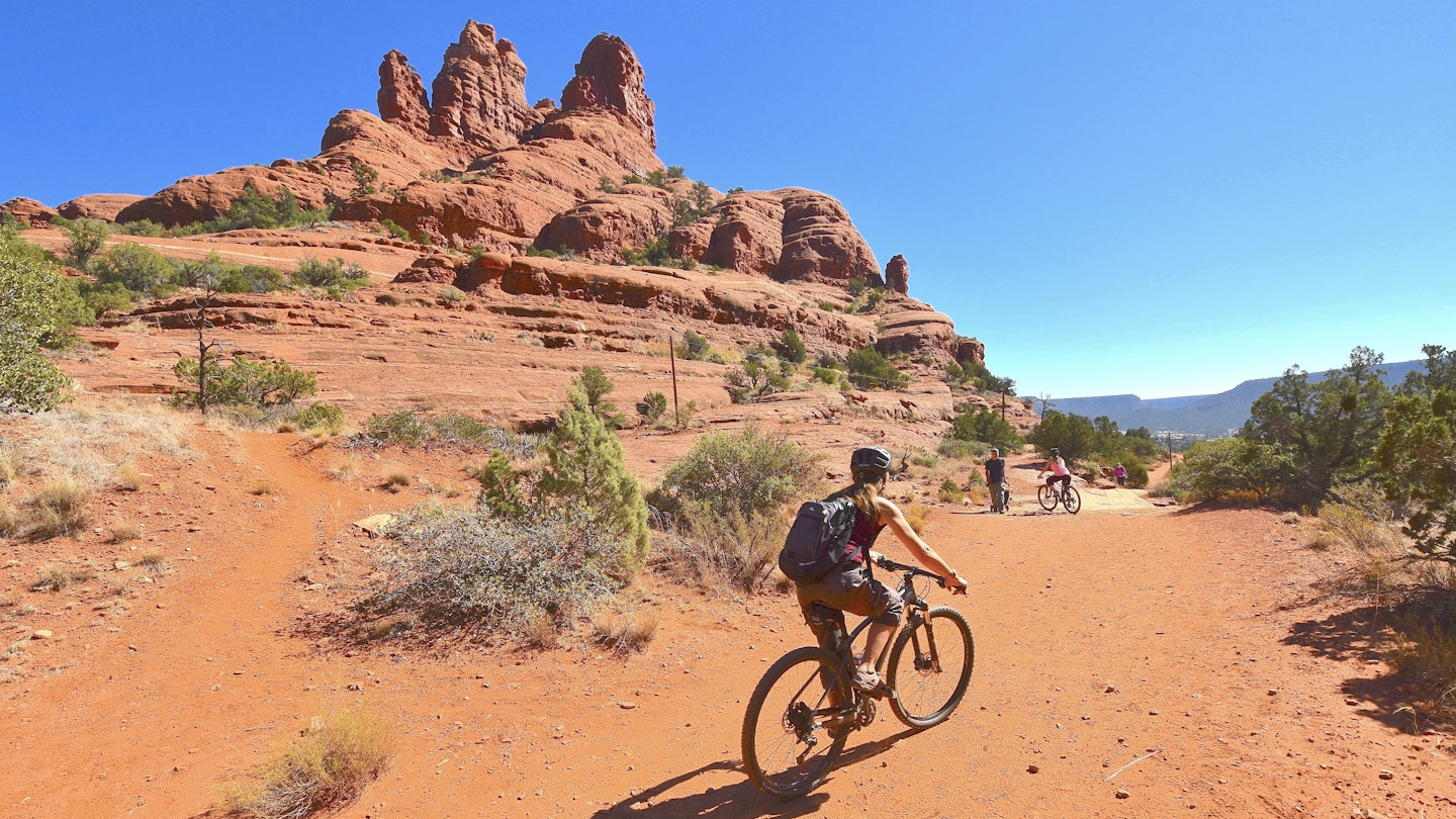 Sedona, AZ- August 24: Bikers at Bell Rock Vortex in Sedona, AZ on August 24,2017. Sedona is famous vortex , the Bell Rock trailhead; Shutterstock ID 702770899;
702770899
RFE, Shutterstock, active, activity, adventure, arizona, bicycle, bike, biker, blue, cycle, desert, extreme, female, fun, girl, healthy, heat, helmet, hot, landscape, lifestyle, mountain, nature, outdoor, people, race, recreation, road, sedona, speed, sport, summer, tourism, trail, travel, young, Backpack, Bicycle, Boy, Clothing, Glove, Helmet, Male, Mountain Bike, Person, Shoe, Teen, Vehicle
Sedona, AZ- August 24: Bikers at Bell Rock Vortex in Sedona, AZ on August 24,2017. Sedona is famous vortex , the Bell Rock trailhead;