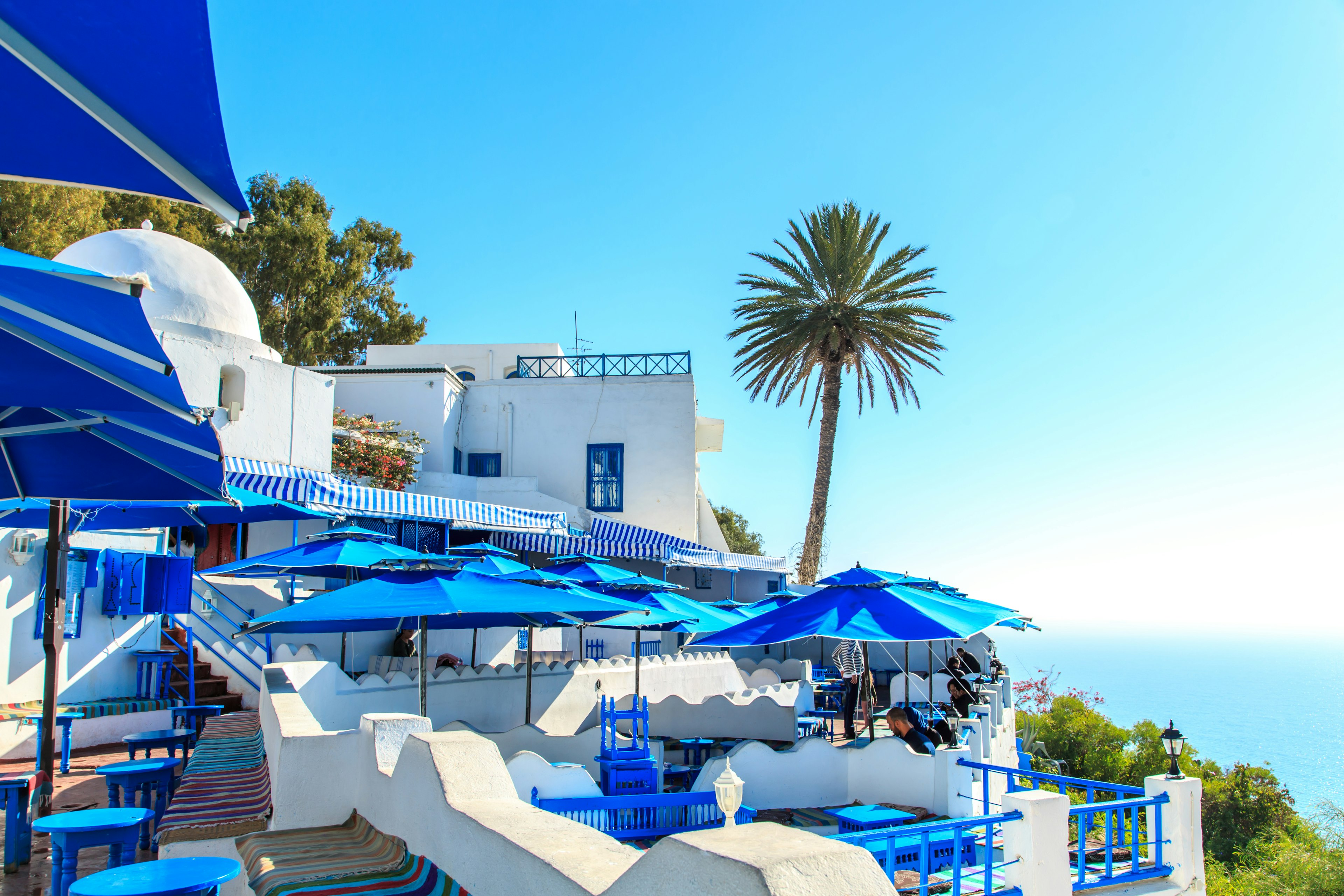 The famous Cafe des Delices, Sidi Bou Said, Tunis, Tunisia