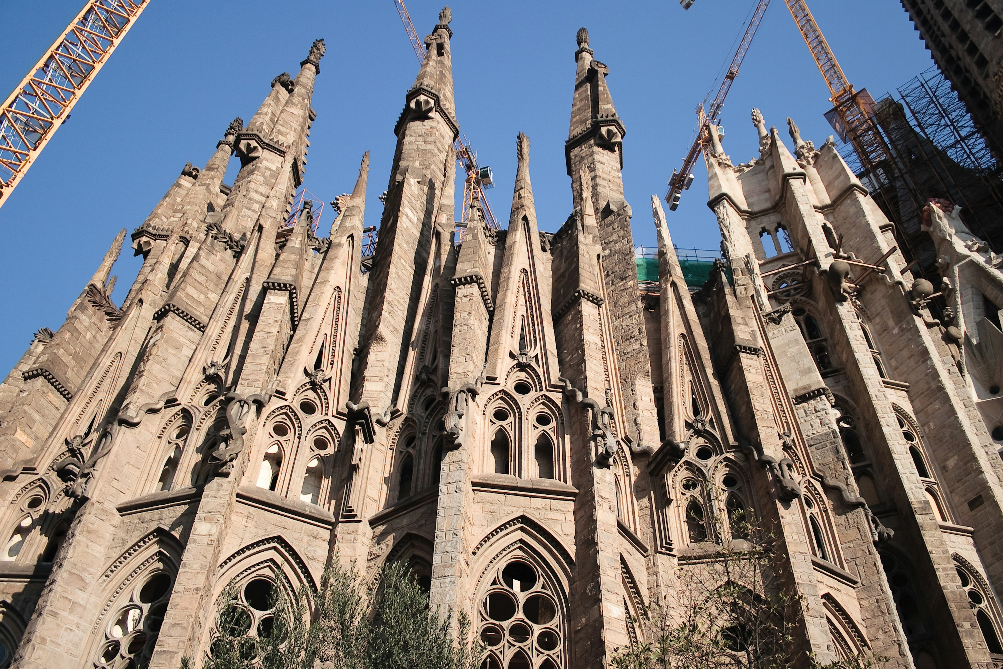 Construction at Sagrada Familia cathedral.