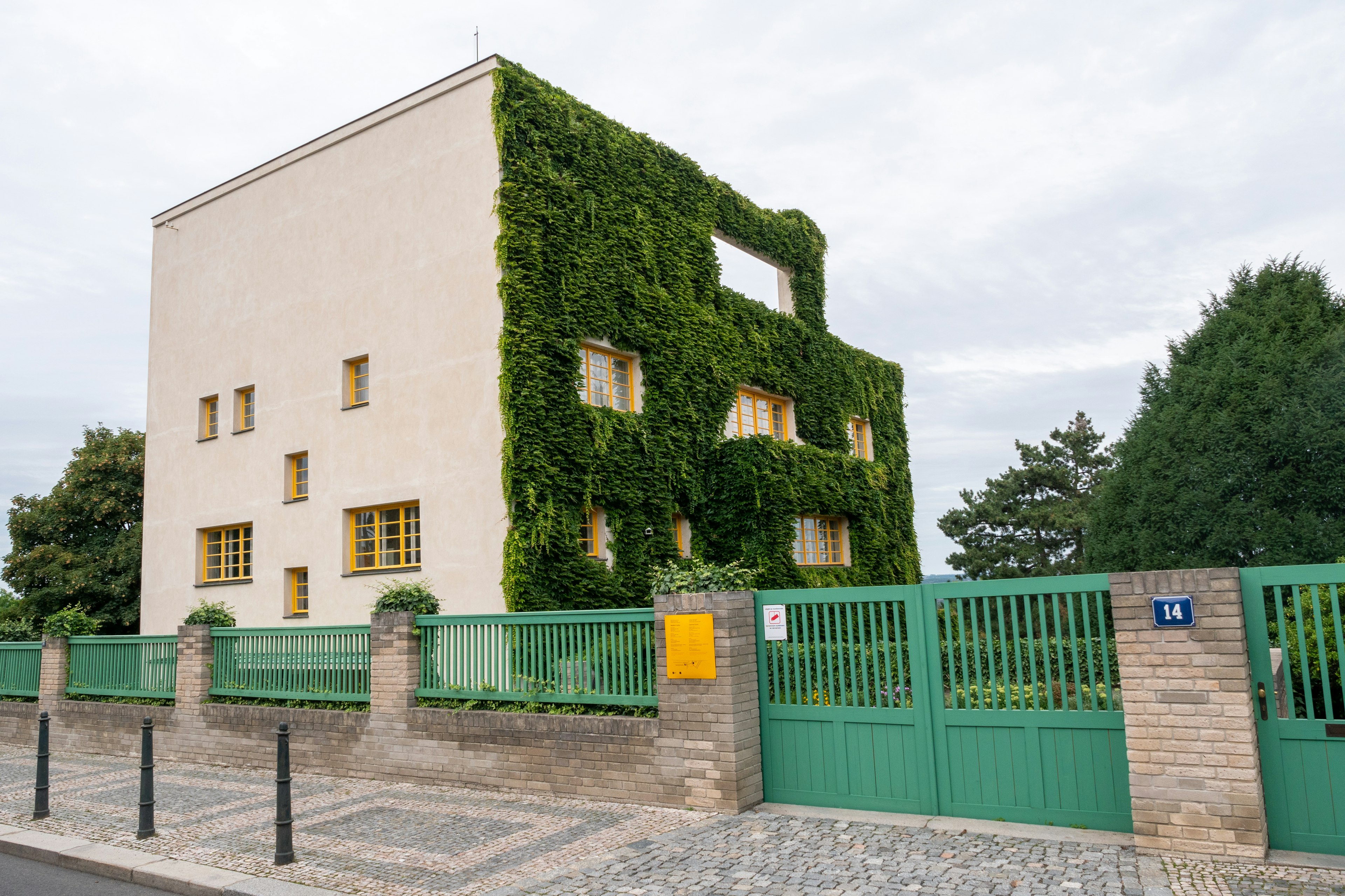 Exterior of Villa Mueller Functionalist Residential House buildt by Adolf Loos and Karel Lhota in 1928-1930.