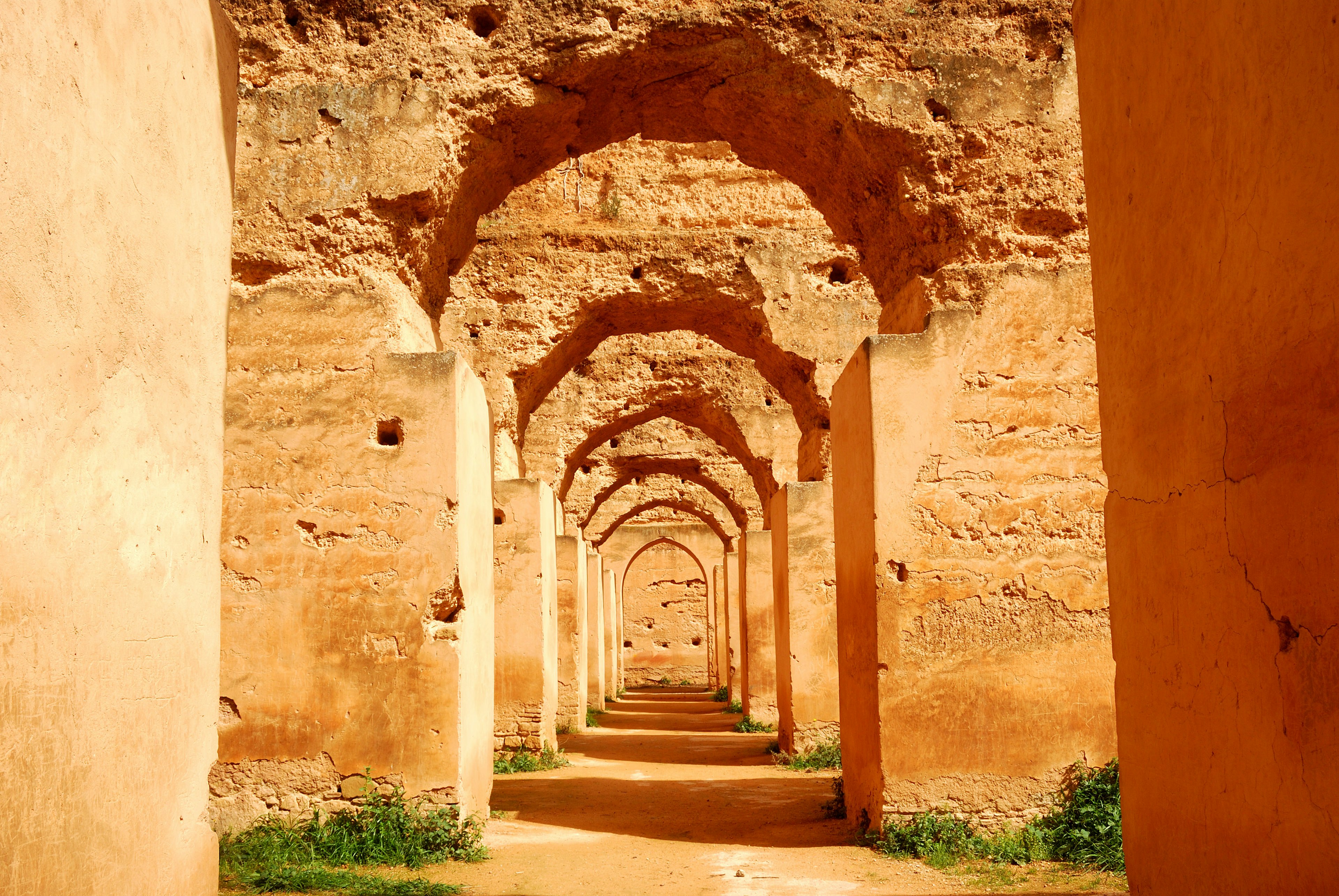 Archways at the Heri es-Souani (ancient grain containers) in Meknes.