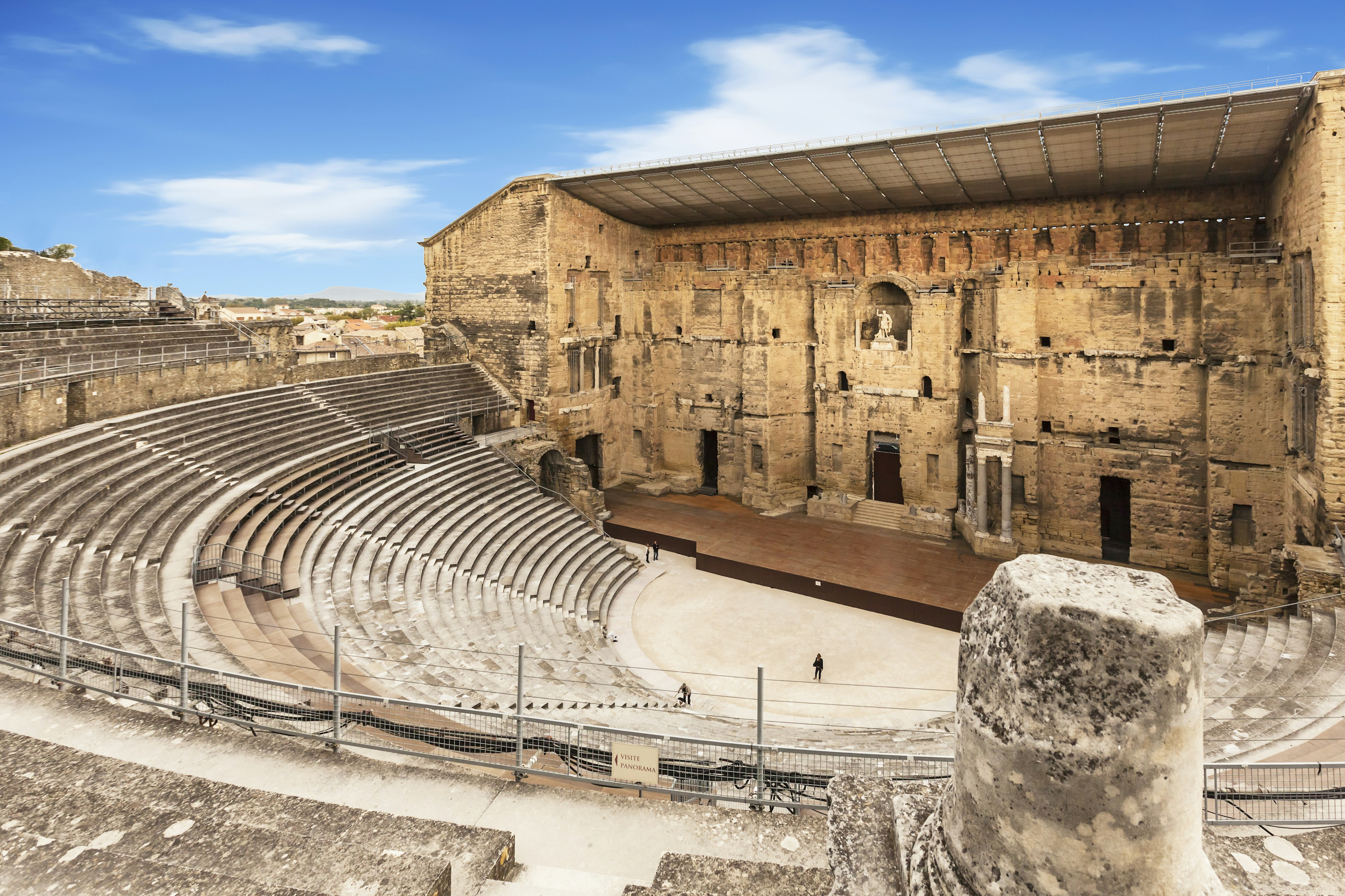 Inside the Orange Amphitheatre (Théâtre antique d'Orange).