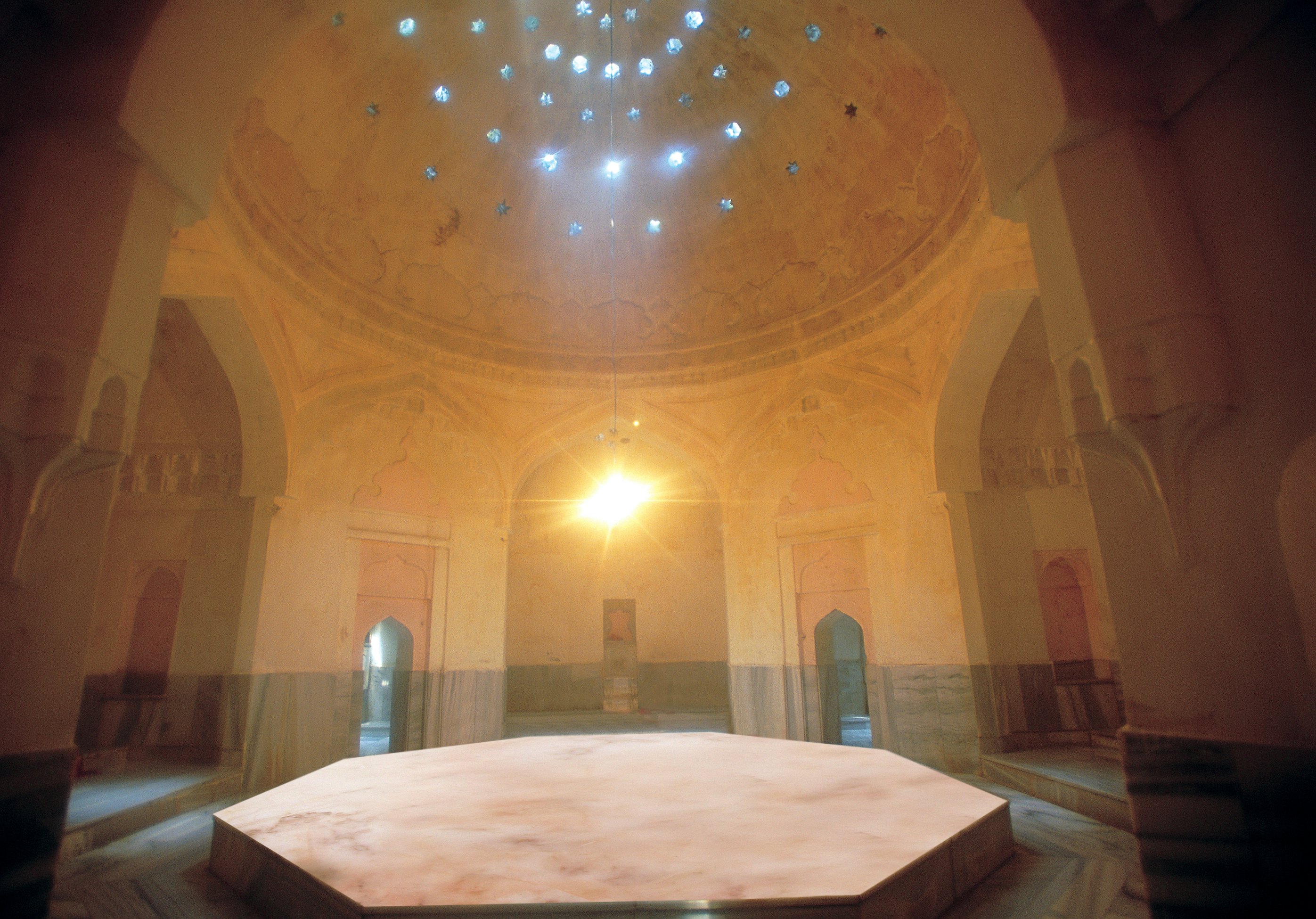 Inside of Turkish hammam, bathhouse.