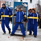 ANCHORAGE, AK - FEBRUARY 29: Teams compete in the Outhouse Races during the Fur Rendezvous Winter Festival on February 29, 2020 in Anchorage, Alaska. (Photo by Lance King/Getty Images)
1209590651