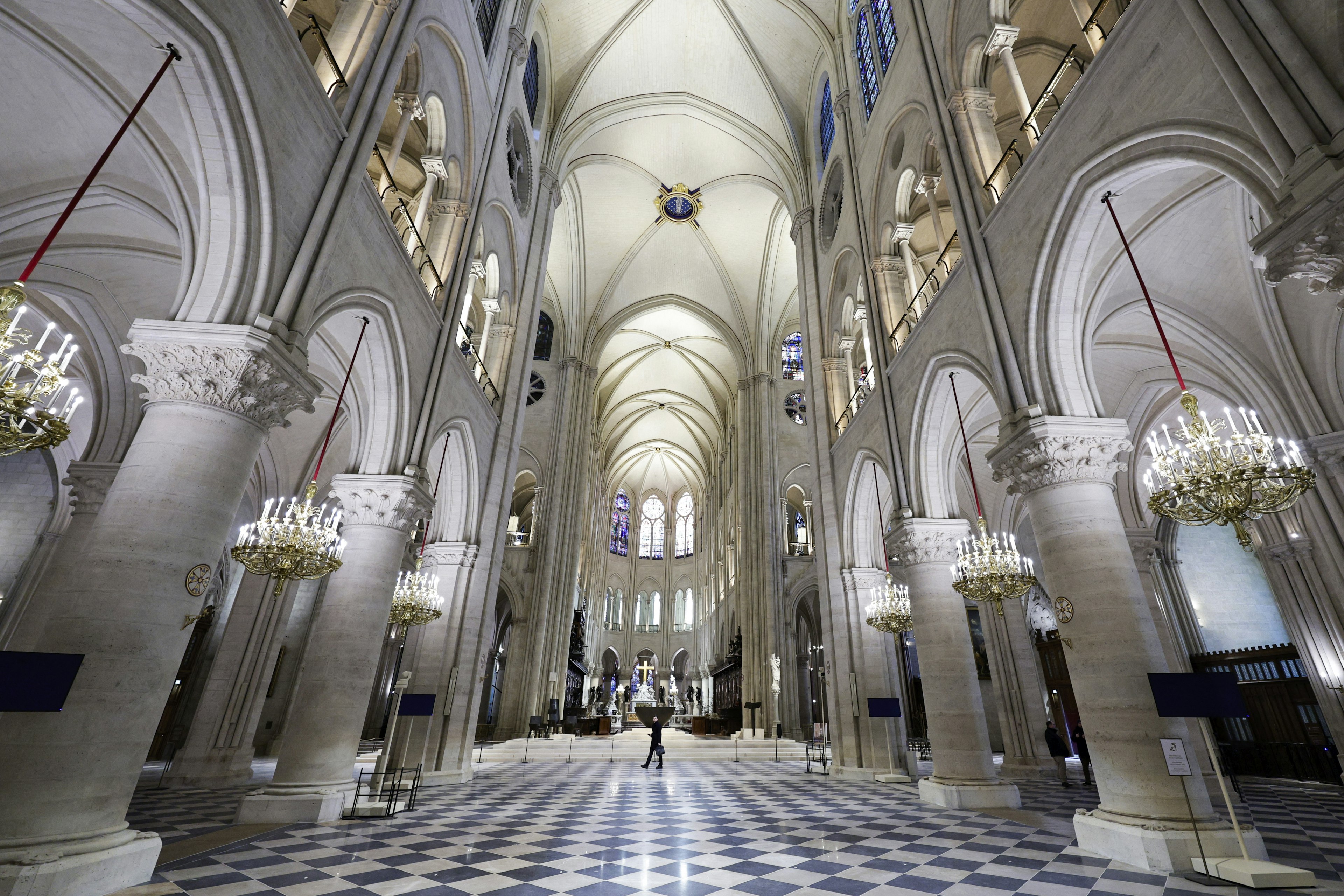 The nave of Notre-Dame de Paris.