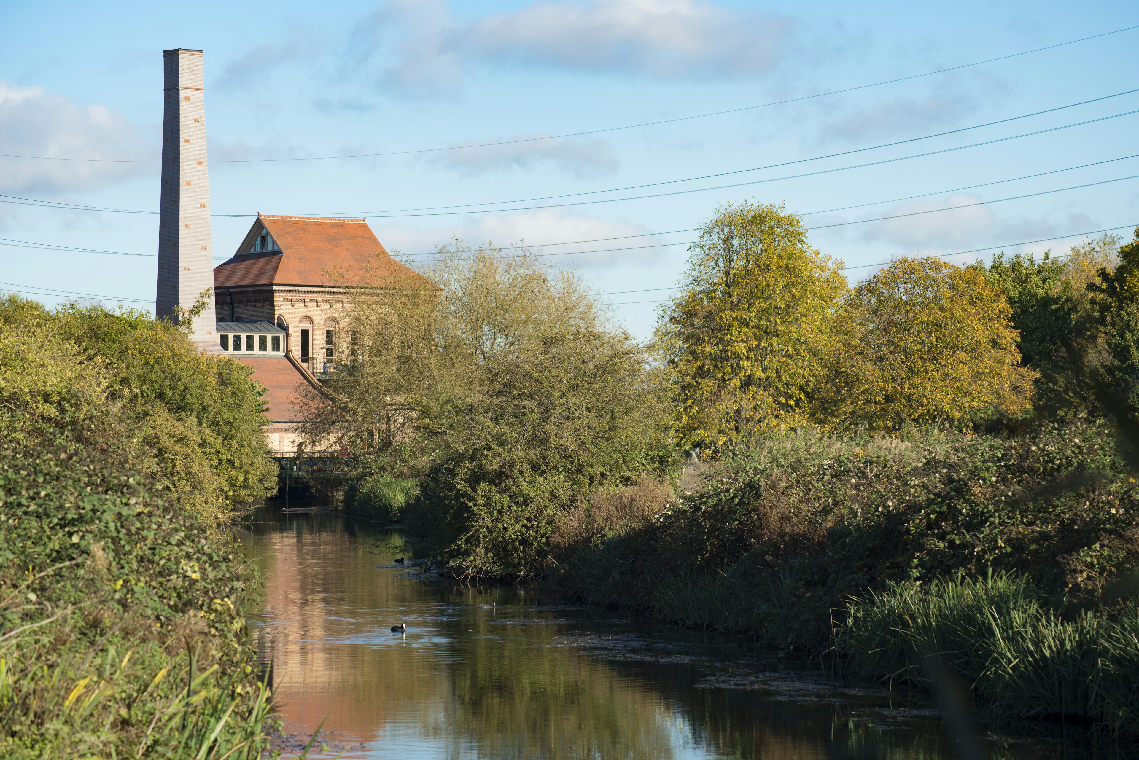 The visitor centre at Walthamstow Wetlands, London