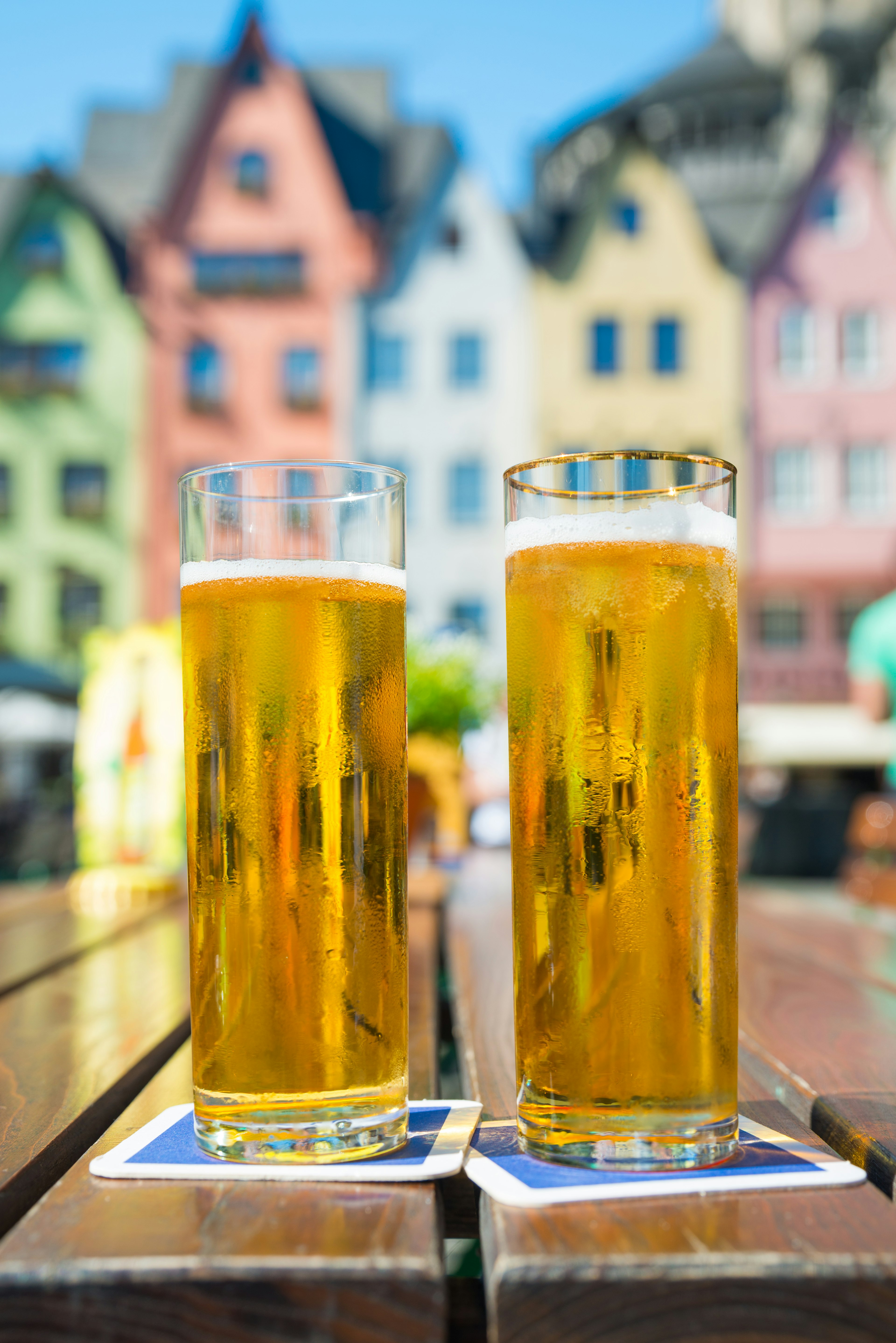 Two German Kölsch beers, served on a table in Cologne.
923622468
No People, Drink, Vertical, Germany, Rhein, Cityscape, Cologne, Photography, Outdoors, Koelsch, Skyline, City, Urban Skyline, German Culture, Beer - Alcohol, Dom, Alcohol, Food and Drink