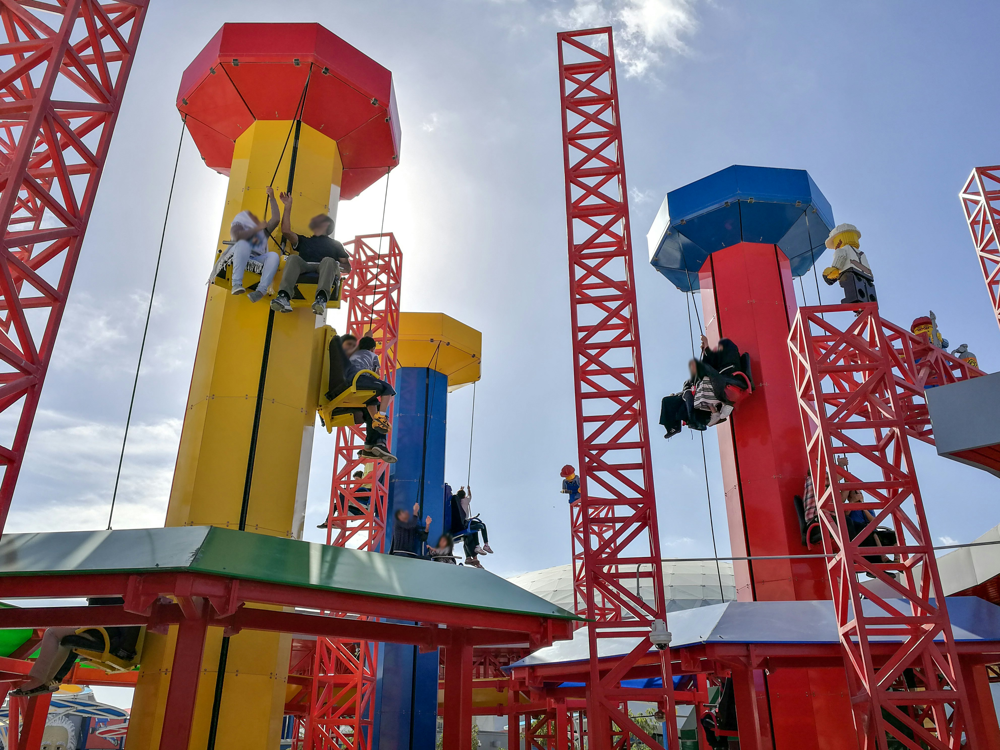 Power Tower ride at Legoland Dubai.