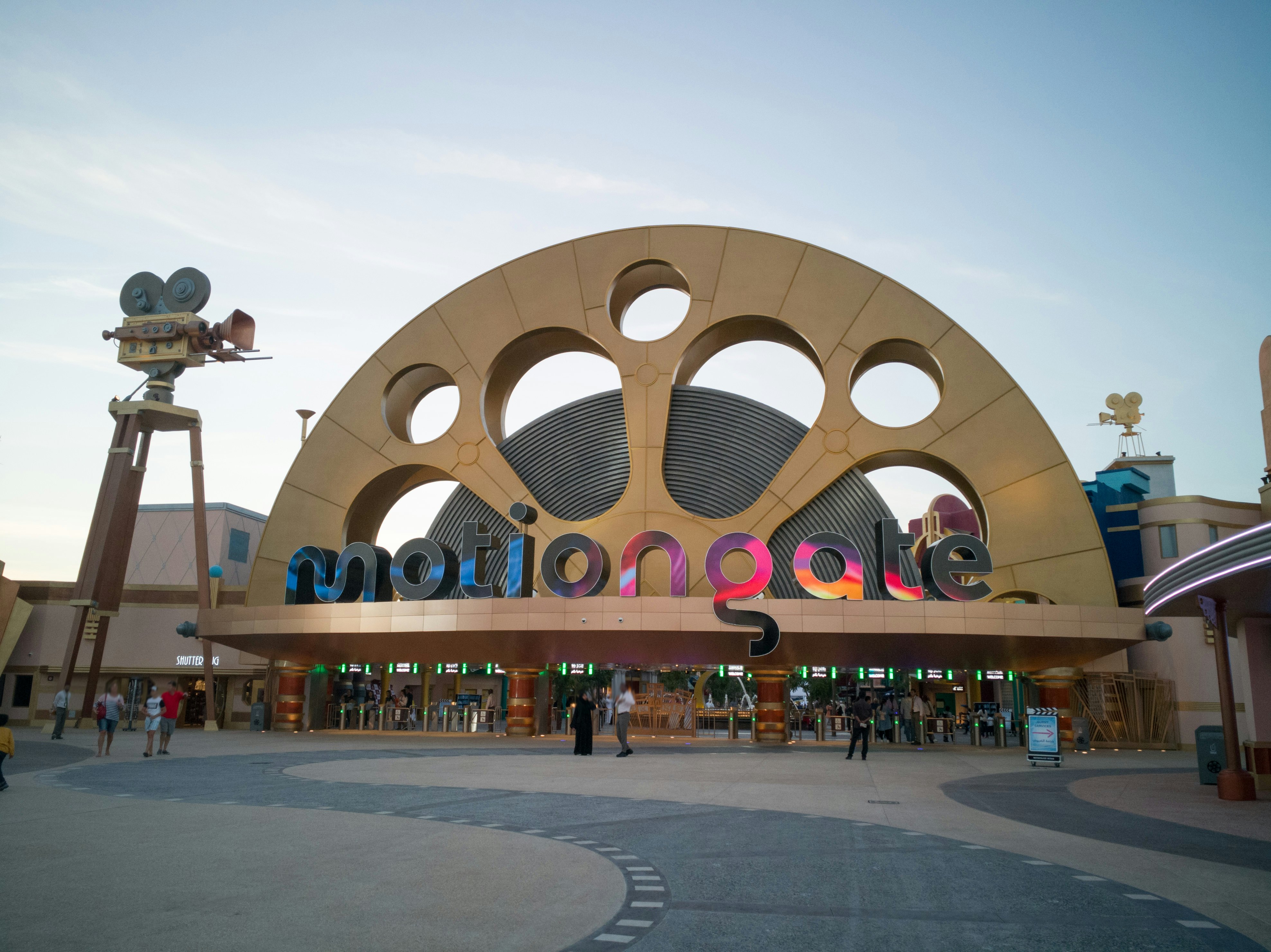 Entrance to Motiongate Dubai, Dubai Parks and Resorts, United Arab Emirates