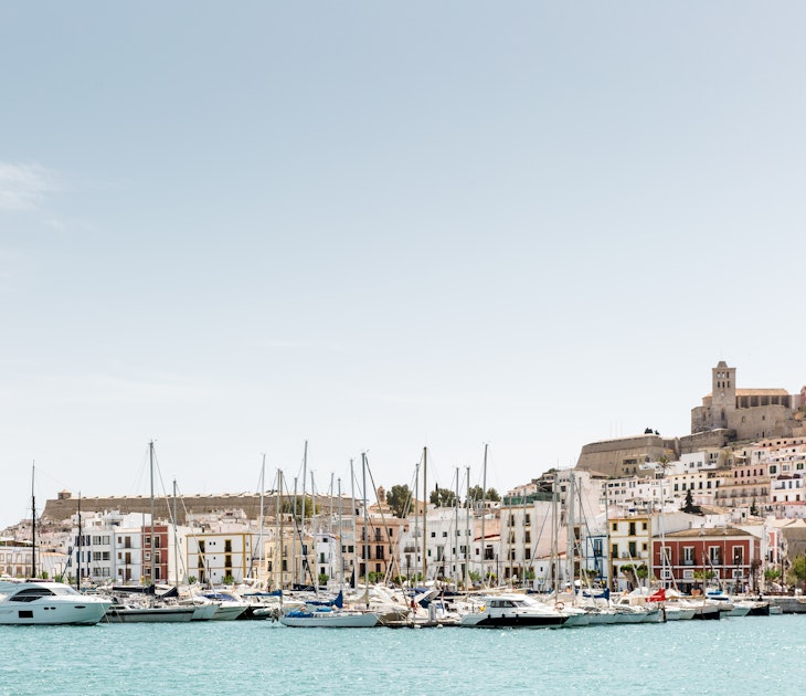 Dalt Villa - Ibiza Town - IBIZA
Lonely Planet Magazine, Issue 117, September 2018, Ibiza
Boats moored in Ibiza harbour and Dalt Villa.