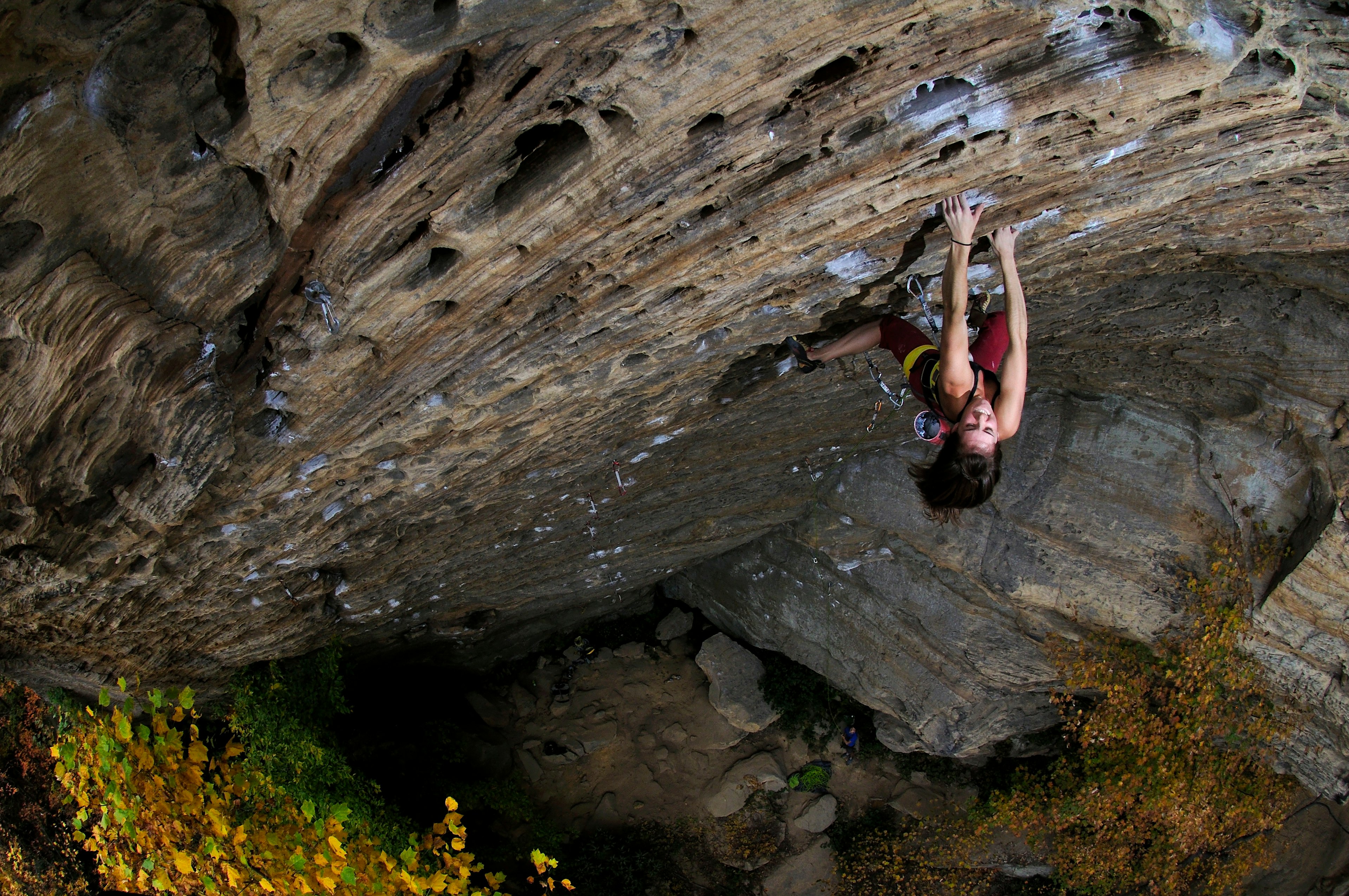 The Gorge's expansive cliff faces are often host to climbers.