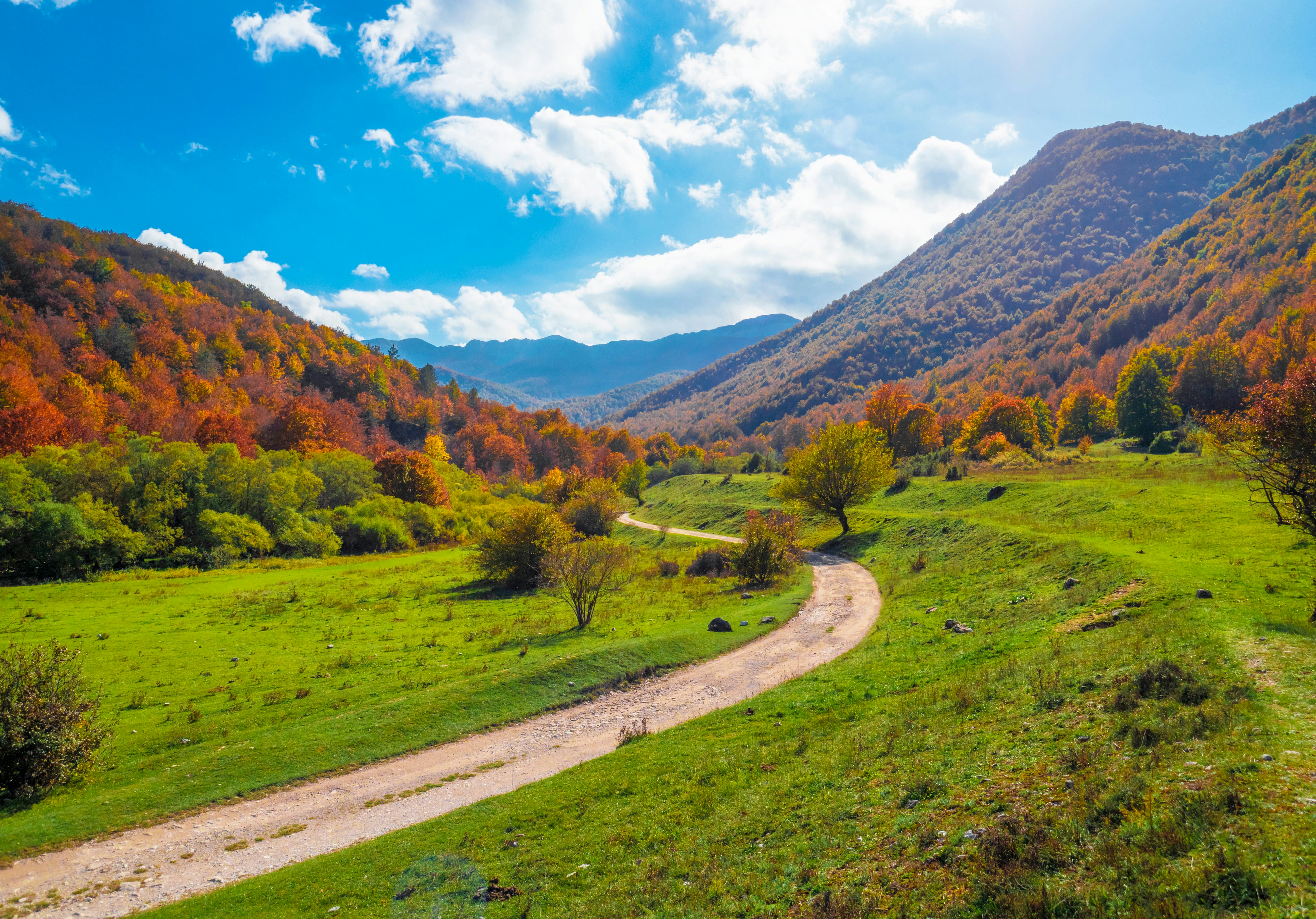 Autumn foliage in the Italian Abruzzo region.