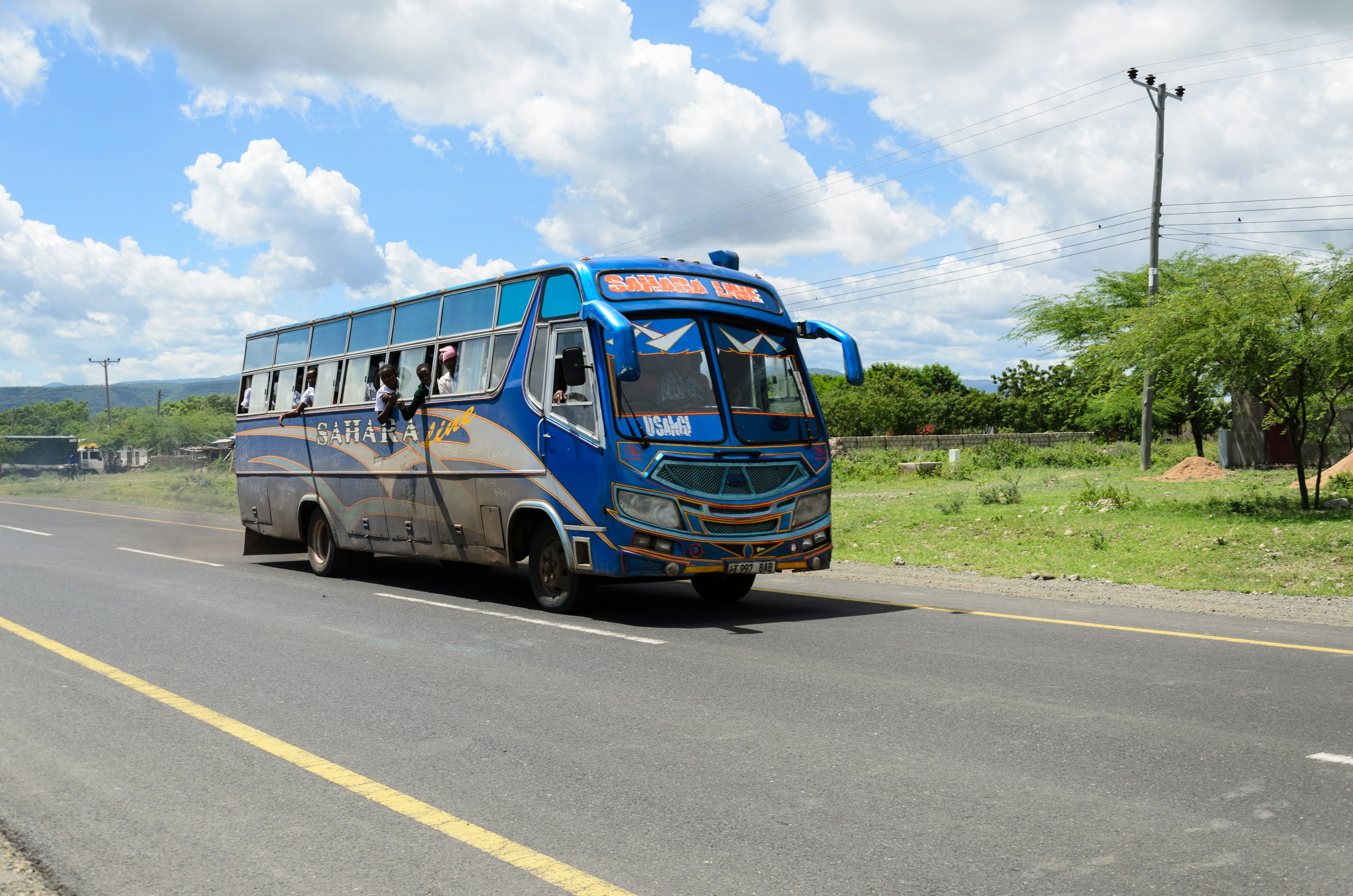 A bus full of people in Tanzania