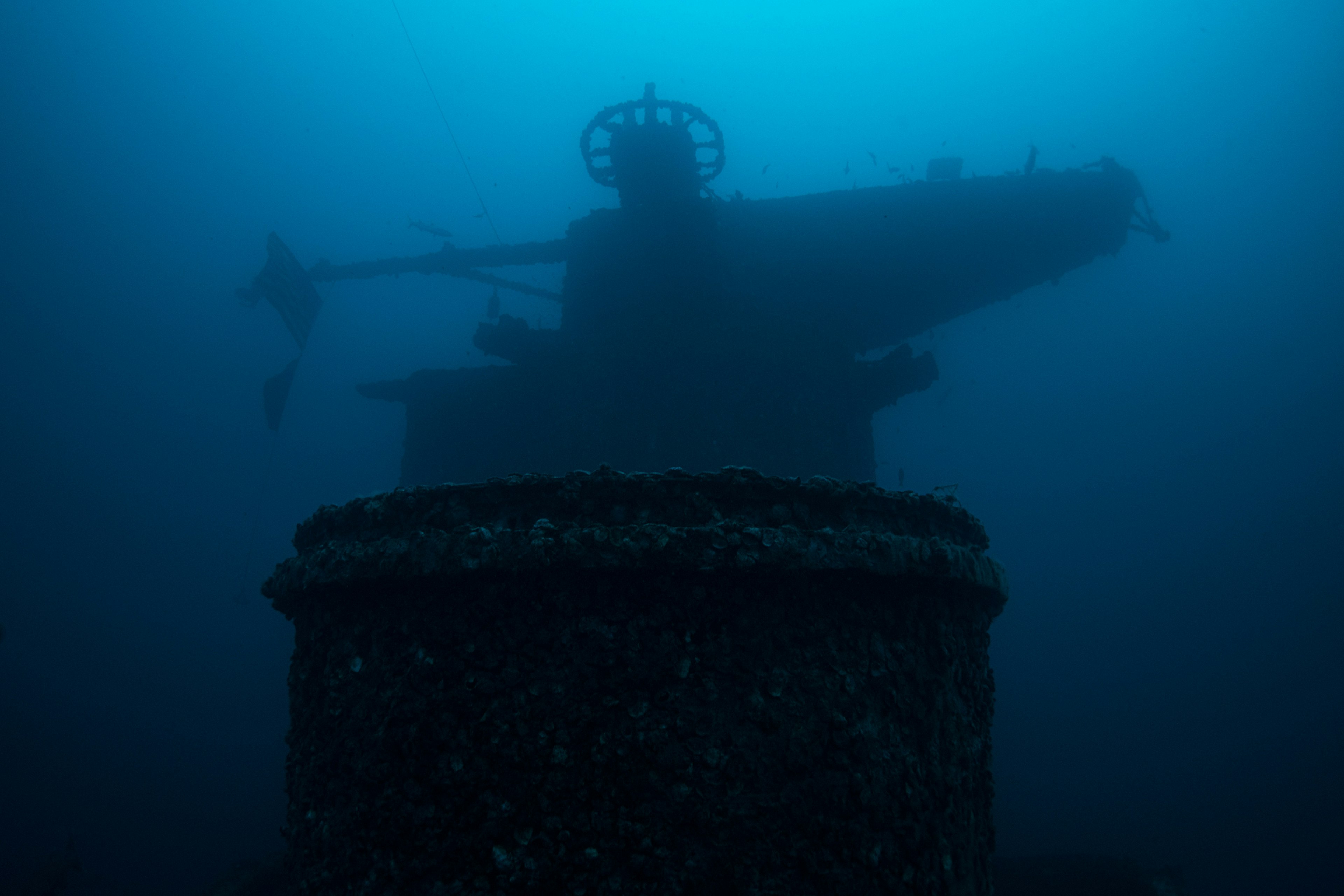 The bridge of the USS Oriskany, America's largest manmade reef.