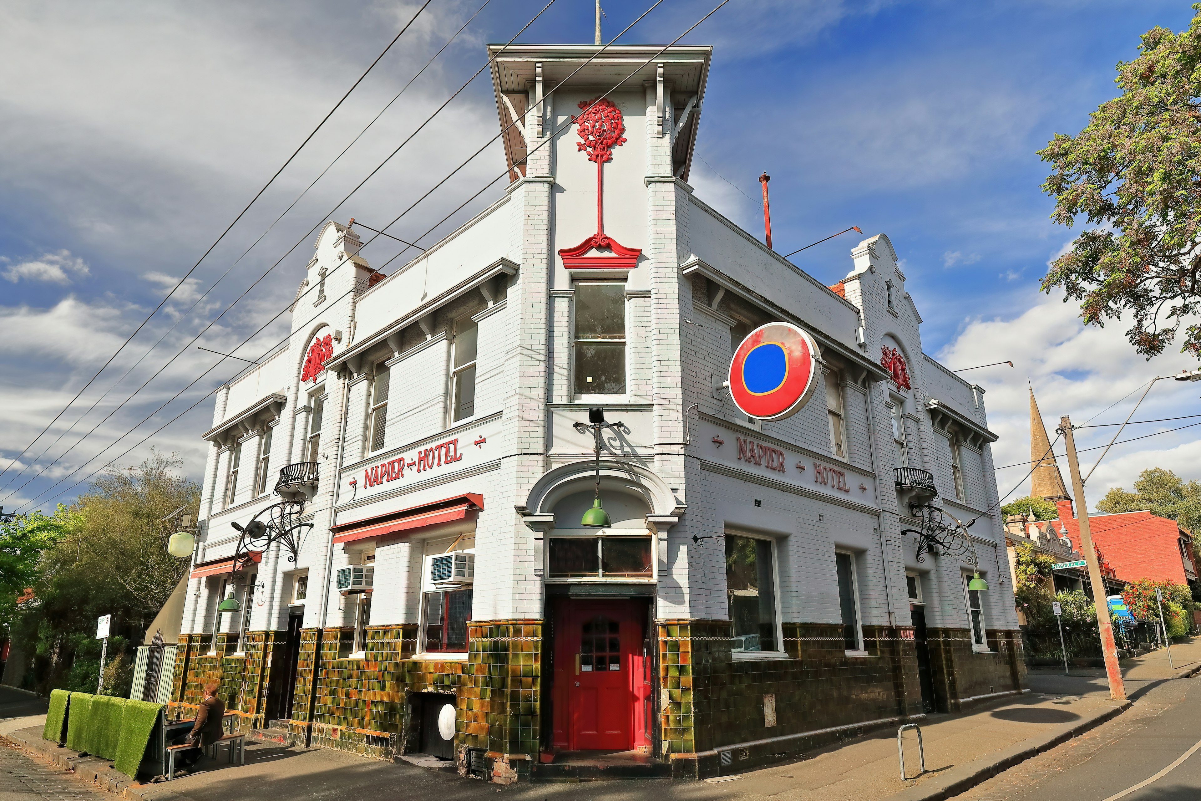 The AD 1916 built Napier Hotel is a heritage-listed, almost intact, Freestyle two storey brick building.