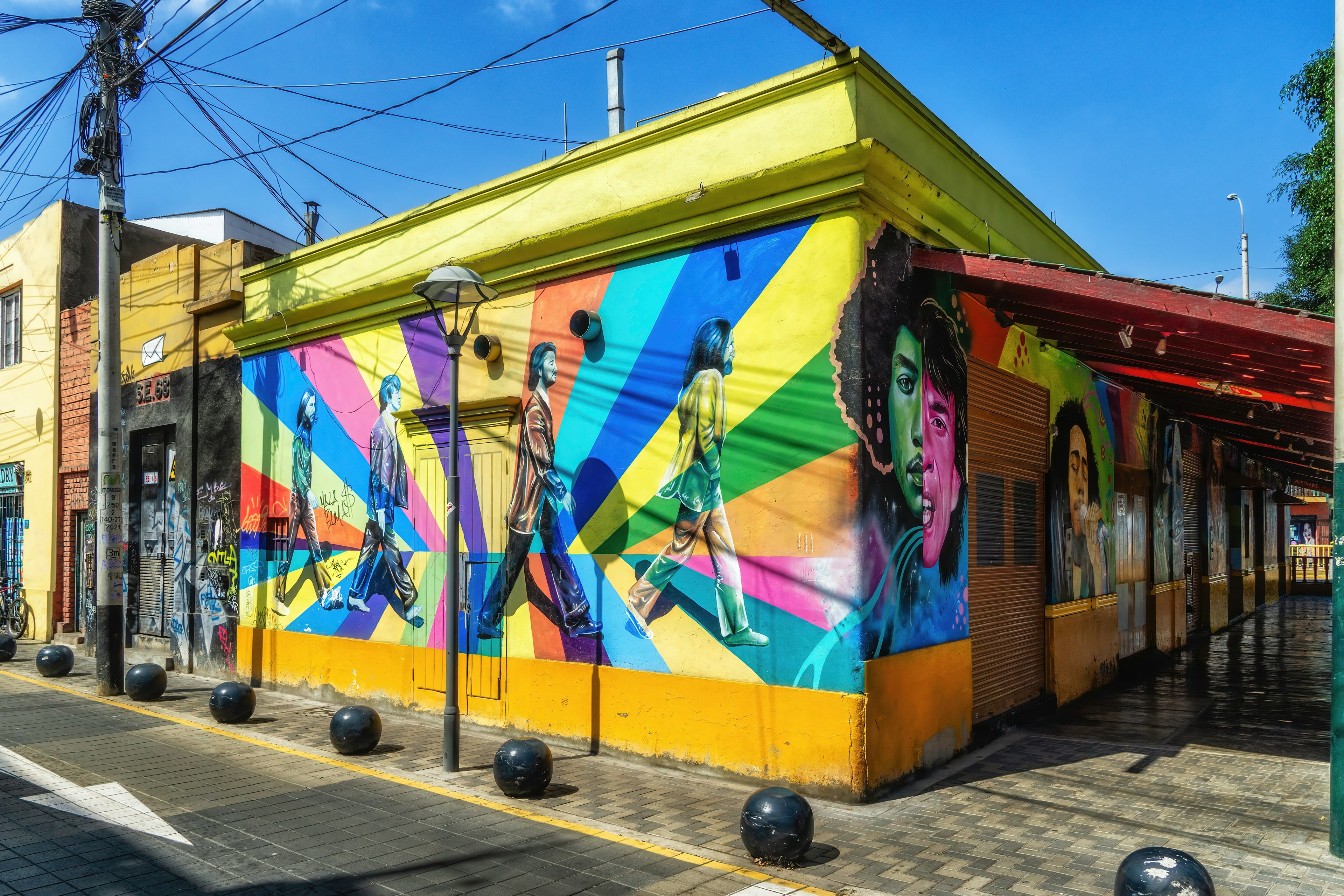 Mural on wall in Barranco district, Lima, Peru