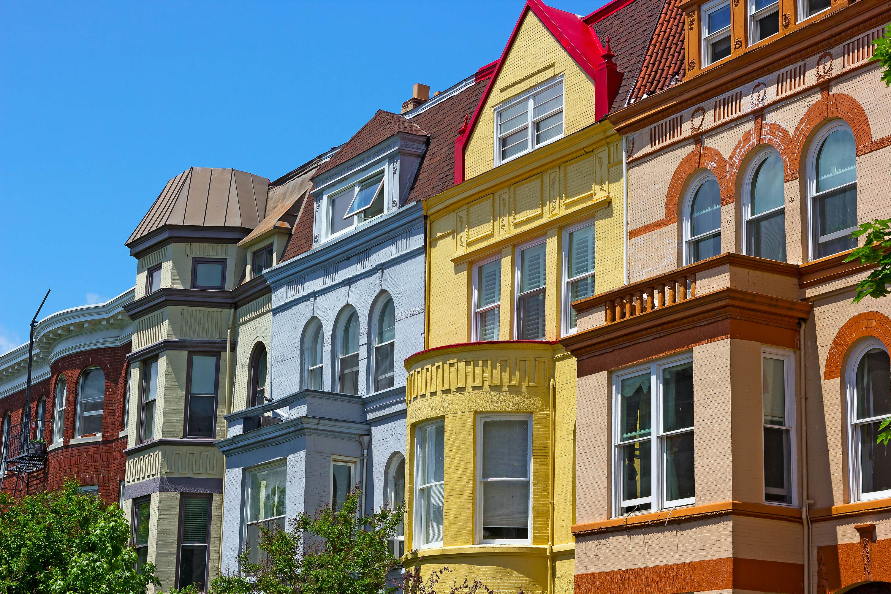 Luxury row houses in the Dupont Circle district of Washington, DC.