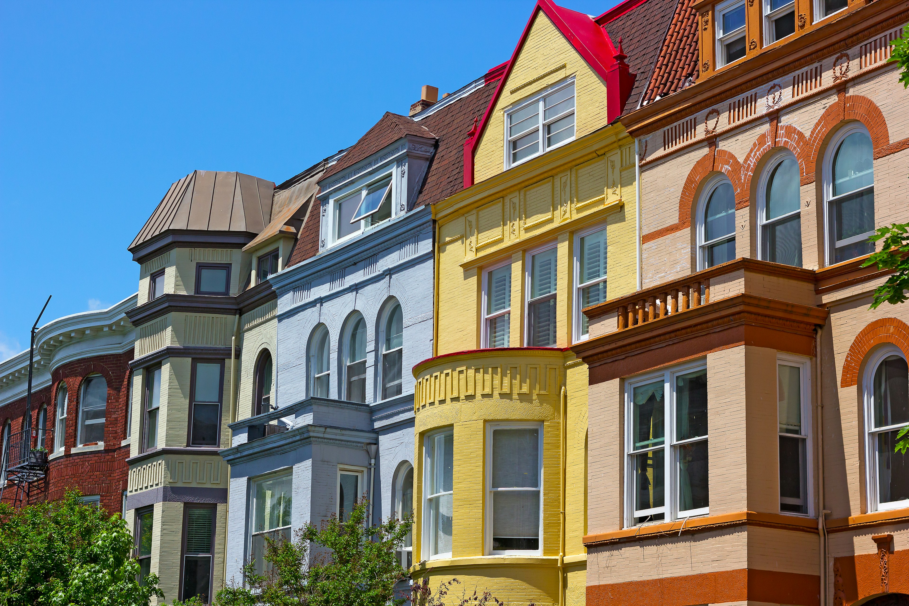 Luxury row houses in the Dupont Circle district of Washington, DC.