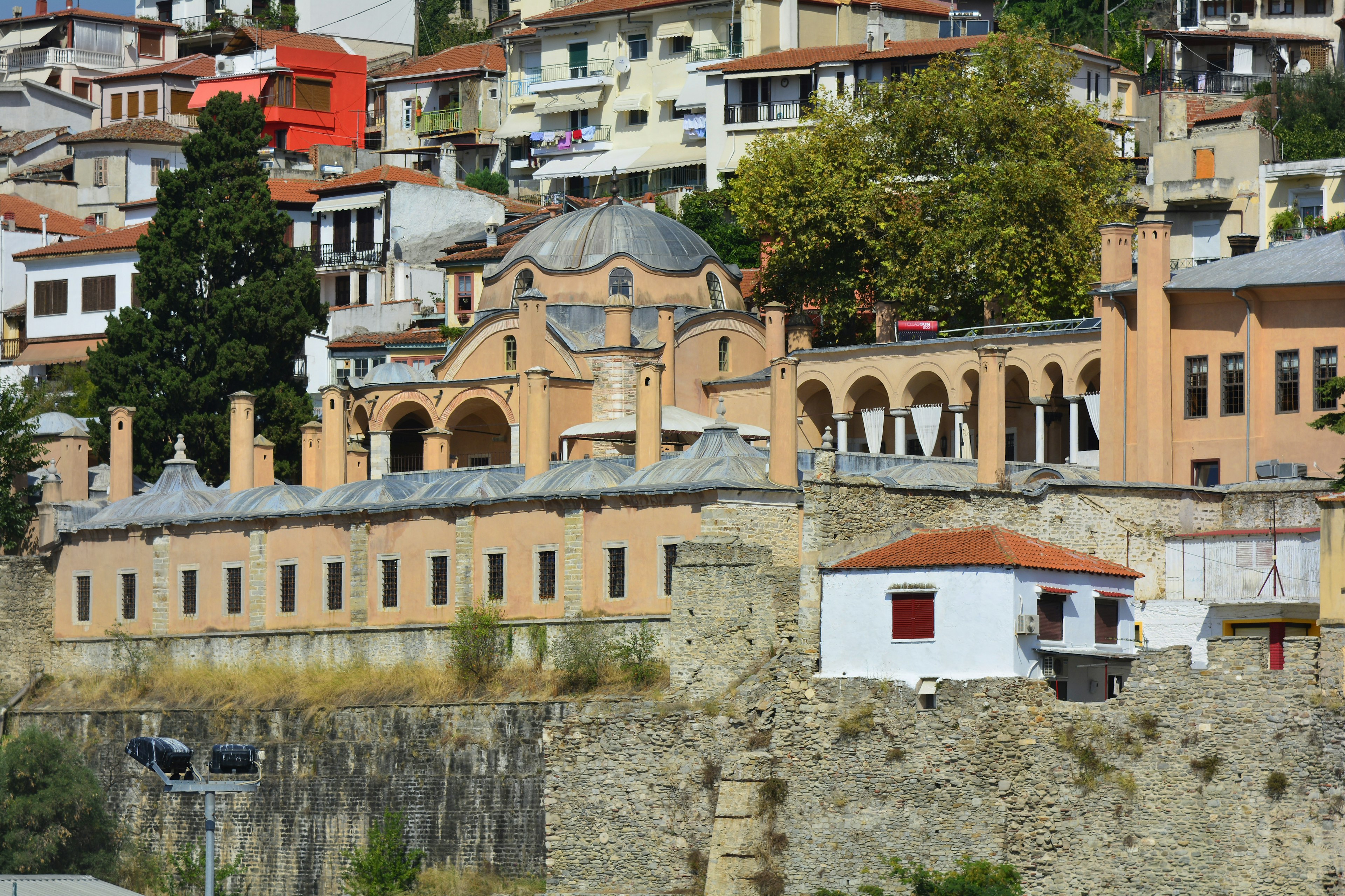 The Imaret hotel, former carvansery and koranic school on Panaghia peninsula, in Kavala, Greece.