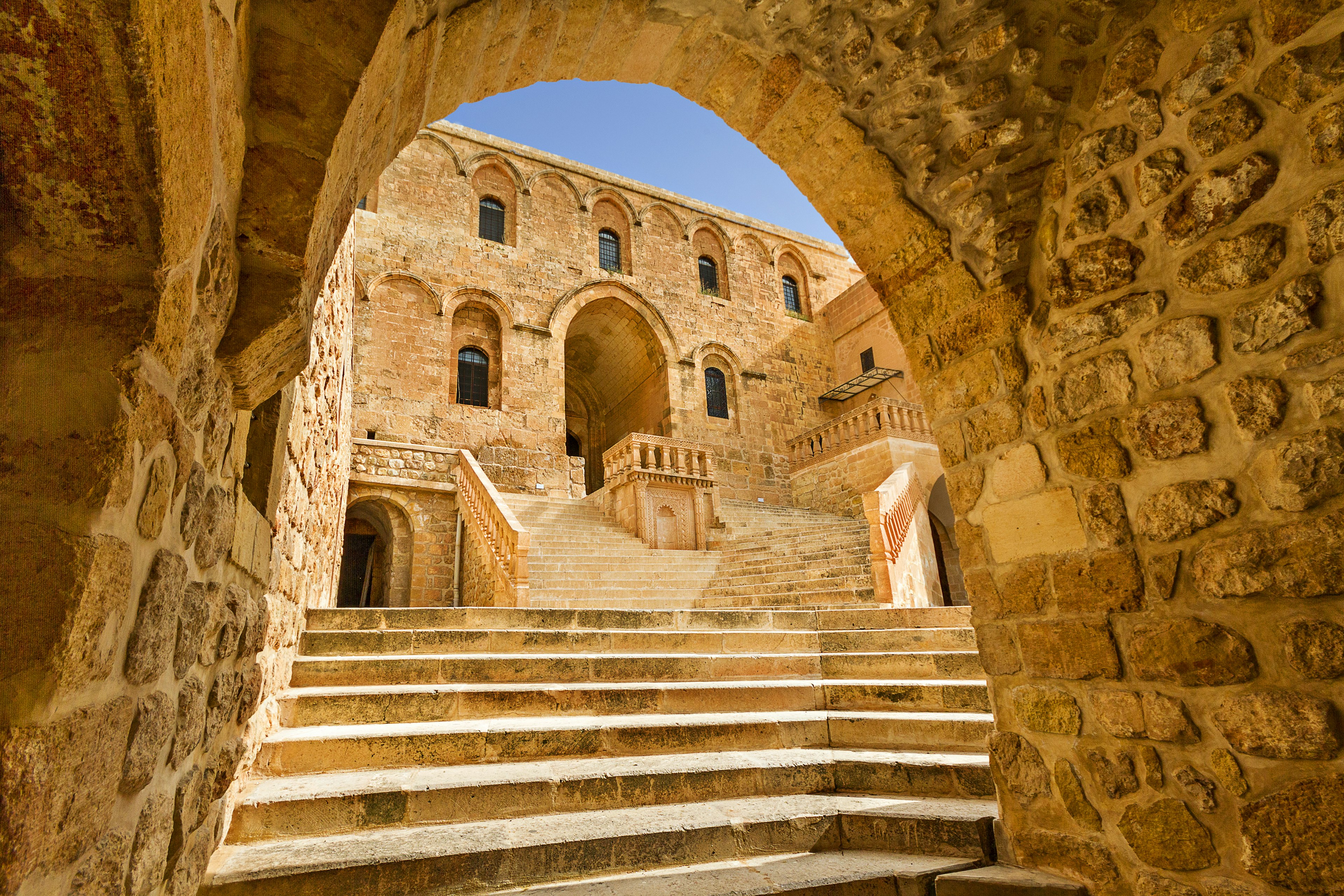 Syrian Orthodox Monastery of Deyrulzafaran in Mardin, Turkey.