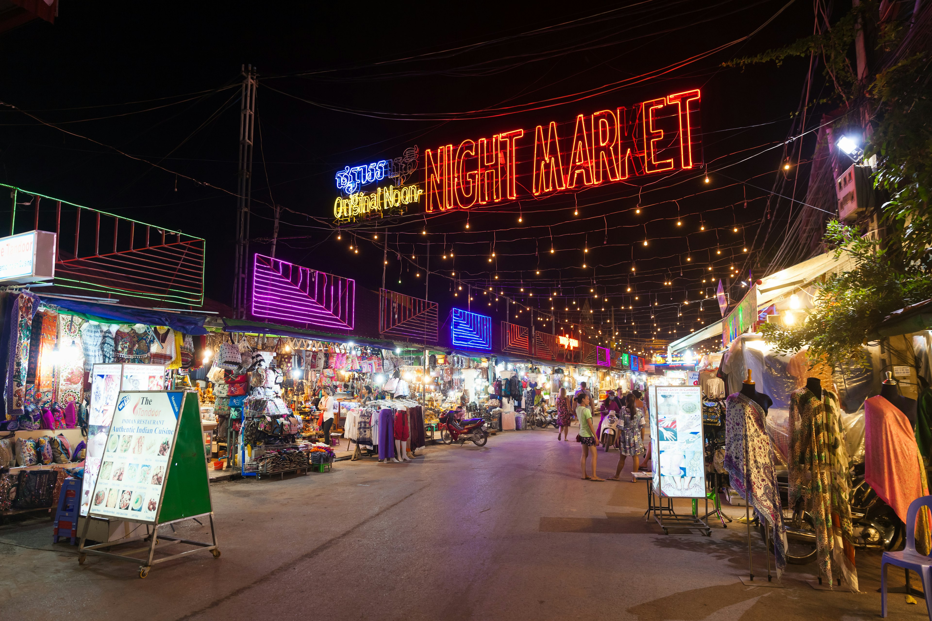 A night market near Pub Street in Siem Reap.