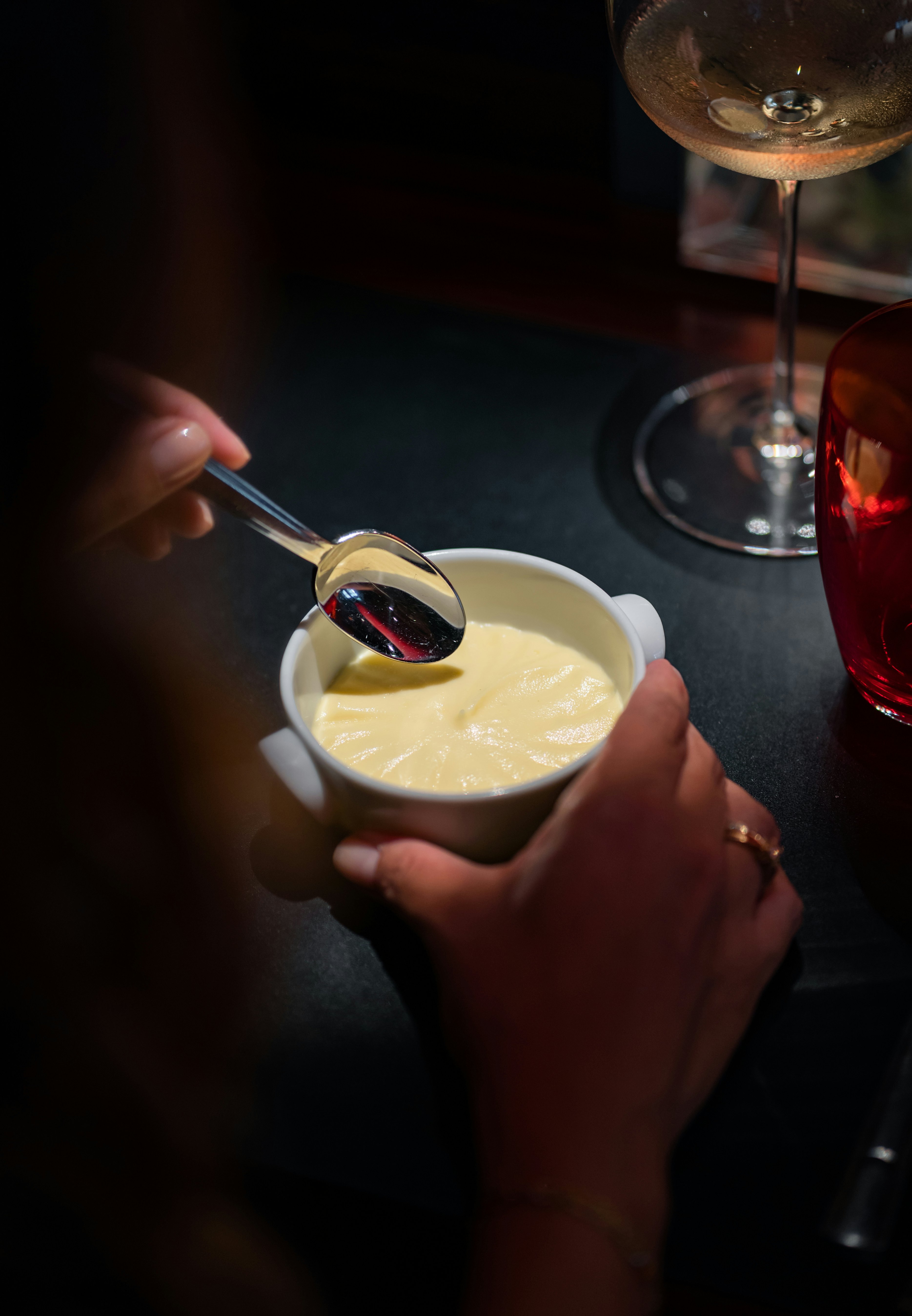 Mash potatoes at L’Atelier Joel Robuchon in Geneva, Switzerland