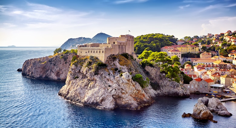The General view of Dubrovnik - Fortresses Lovrijenac and Bokar seen from south old walls a. Croatia. South Dalmatia.
General view of Dubrovnik - Fortresses Lovrijenac and Bokar seen from south old walls a. Croatia. South Dalmatia.
dubrovnik, dalmatia, outdoor, fortified, architectural, south, panorama, marina, fort, old, rooftop, tourist, wall, unesco, heritage, croatia, house, bay, sea, detail, site, bokar, medieval, destination, coast, town, national, rock, lovrijenac, urban, landmark, built, fortress, world, scenic, adriatic, scene, resort, cloudscape, walled, structure, landscape, outumn, nature, sky
- Licensed for Epic Van Trips in Europe T&R June 2024