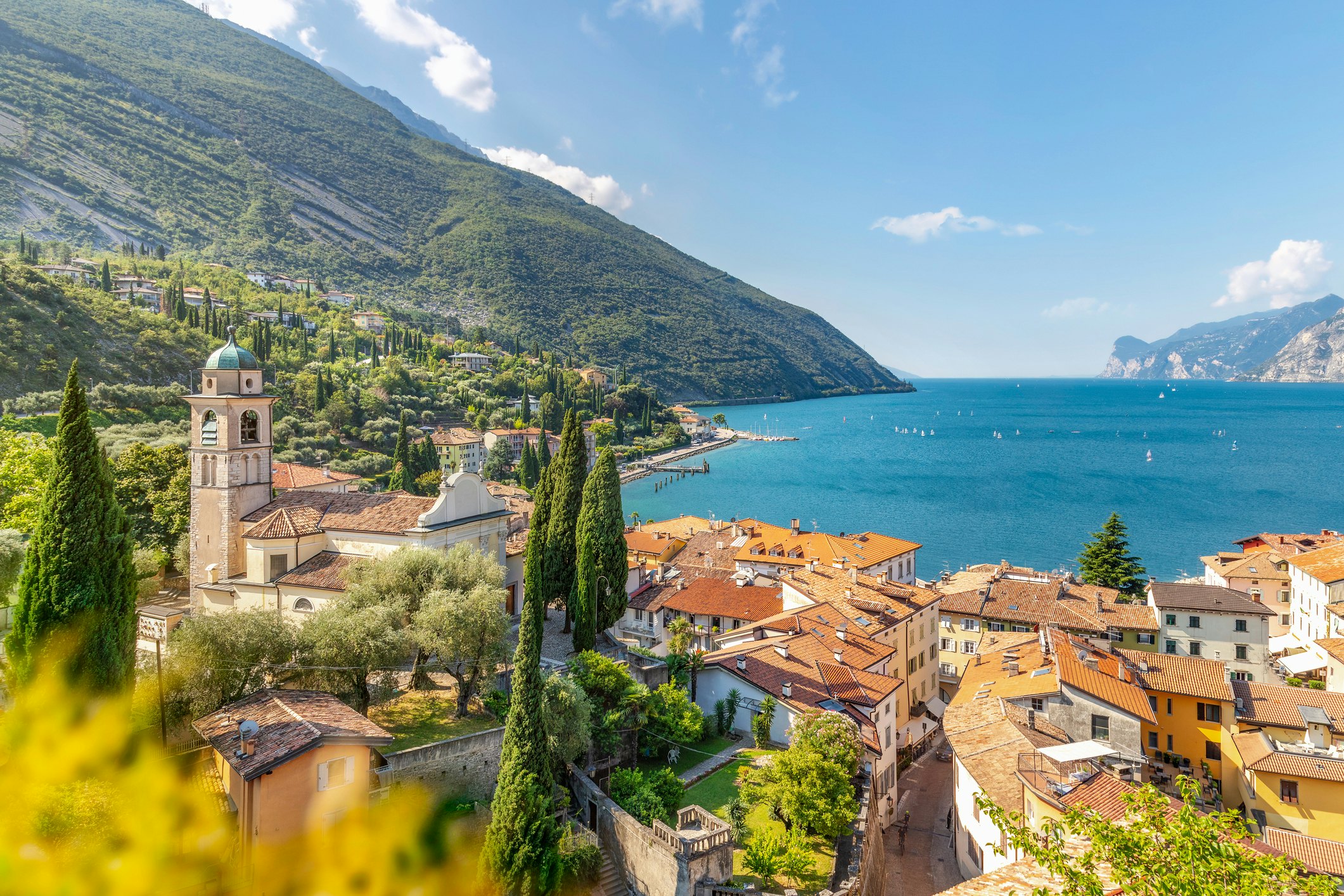 Vew over Torbole, Lago di Garda, Trentino, Italy