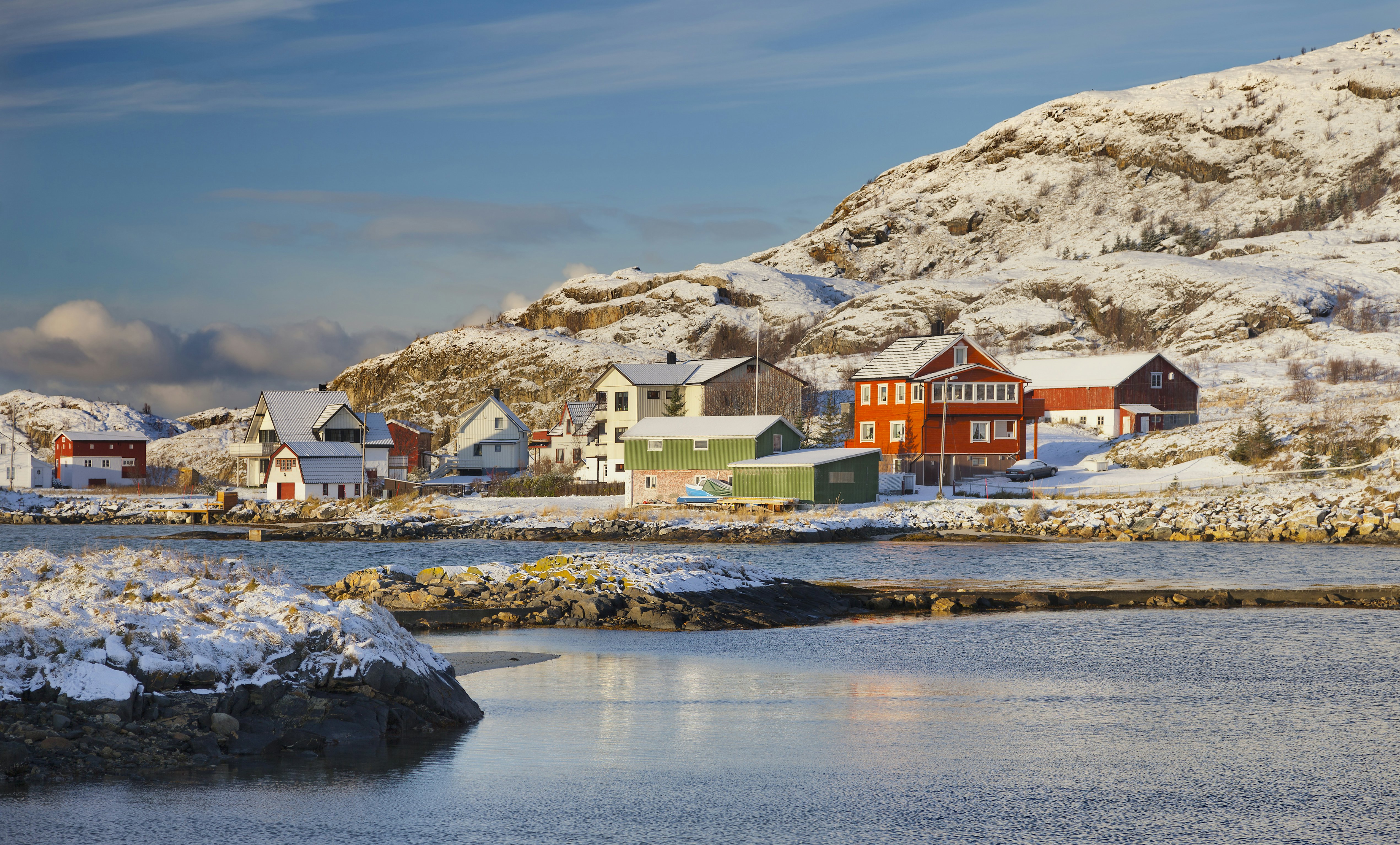 Panorama of Sommaroy, above the Polar Circle. Northern Norway.