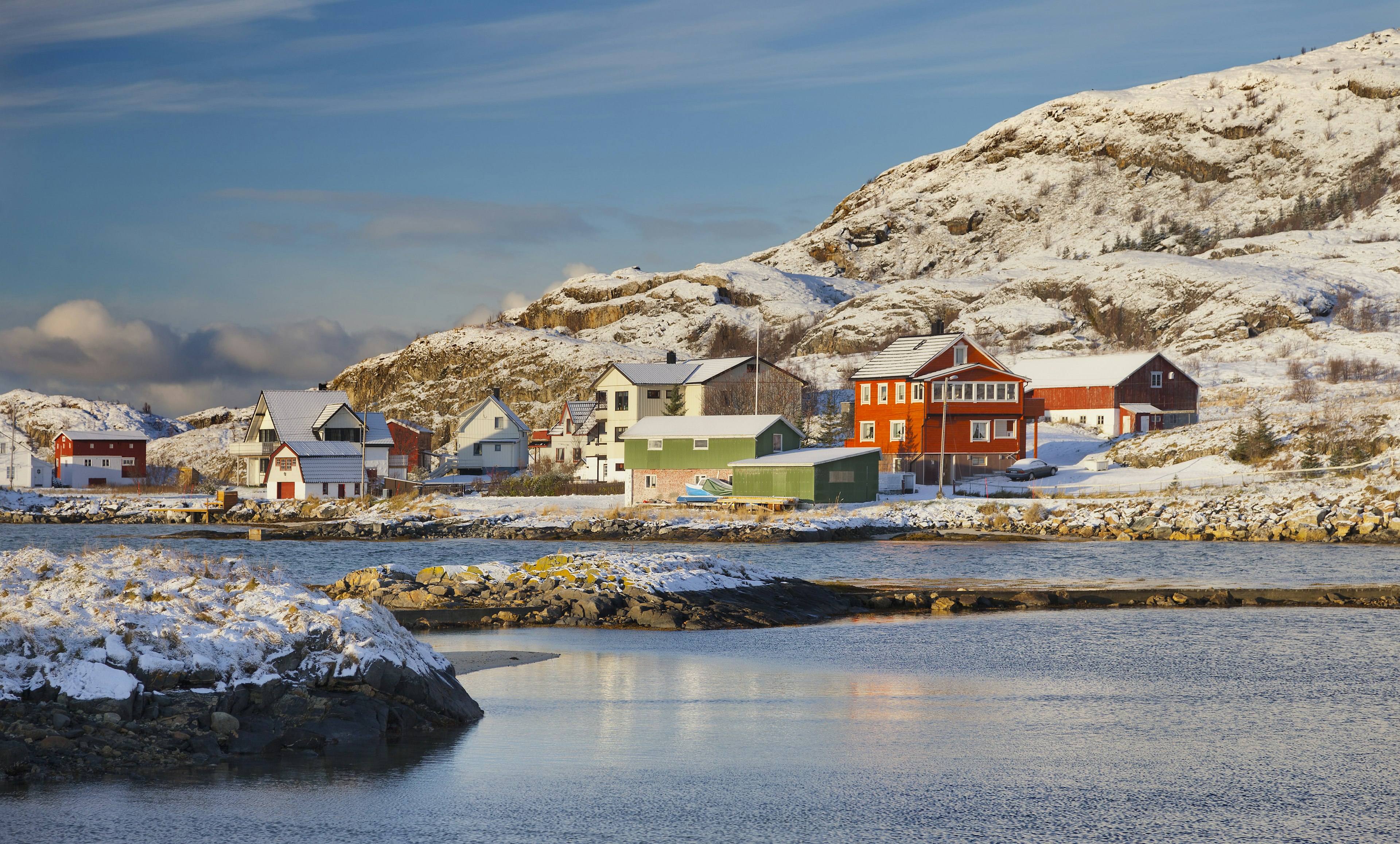 Panorama of Sommaroy, above the Polar Circle. Northern Norway.