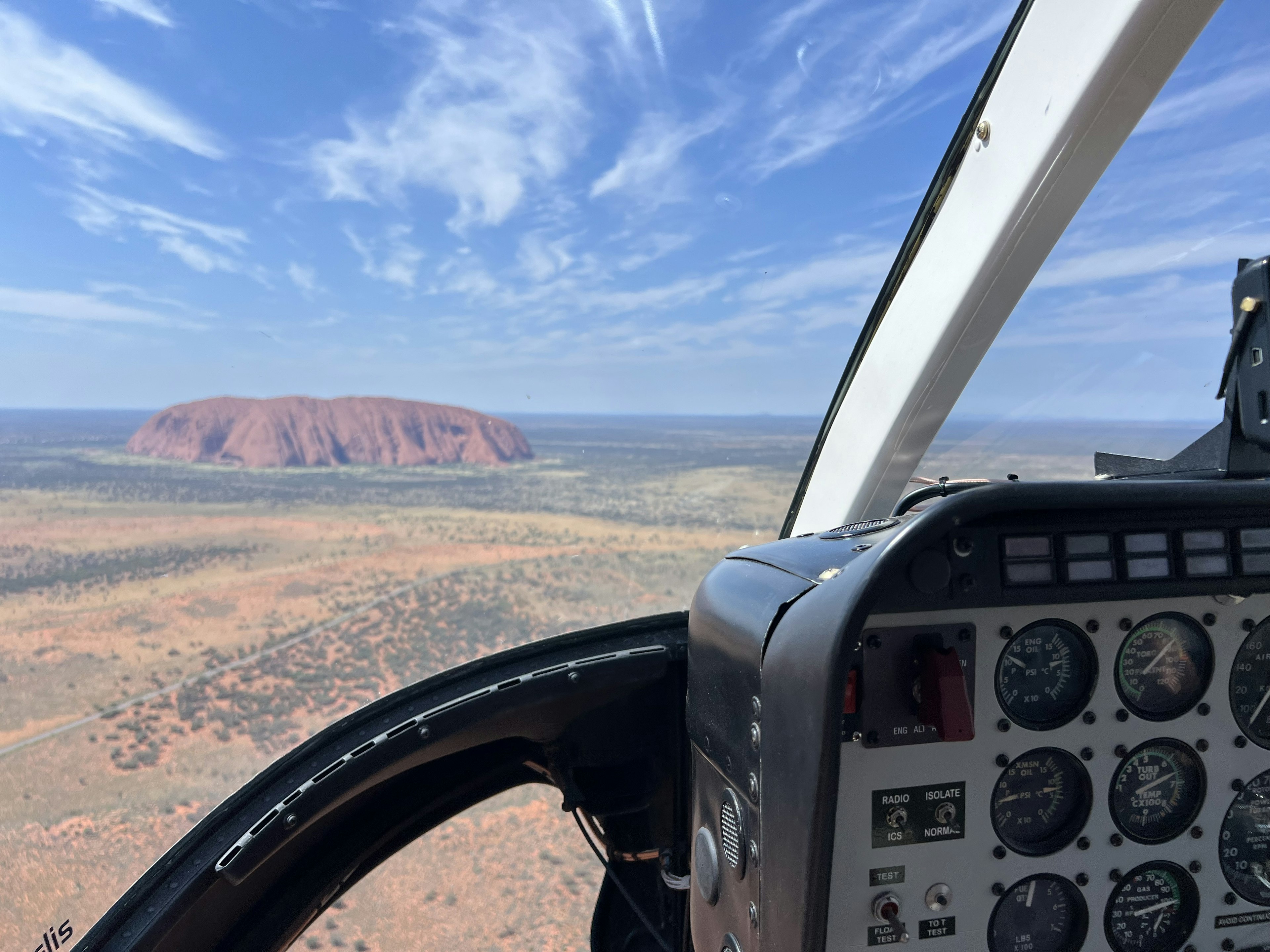 ULURU, NORTHERN TERRITORY, AUSTRALIA. OCTOBER 2024.
A view of Uluru from helicopter.