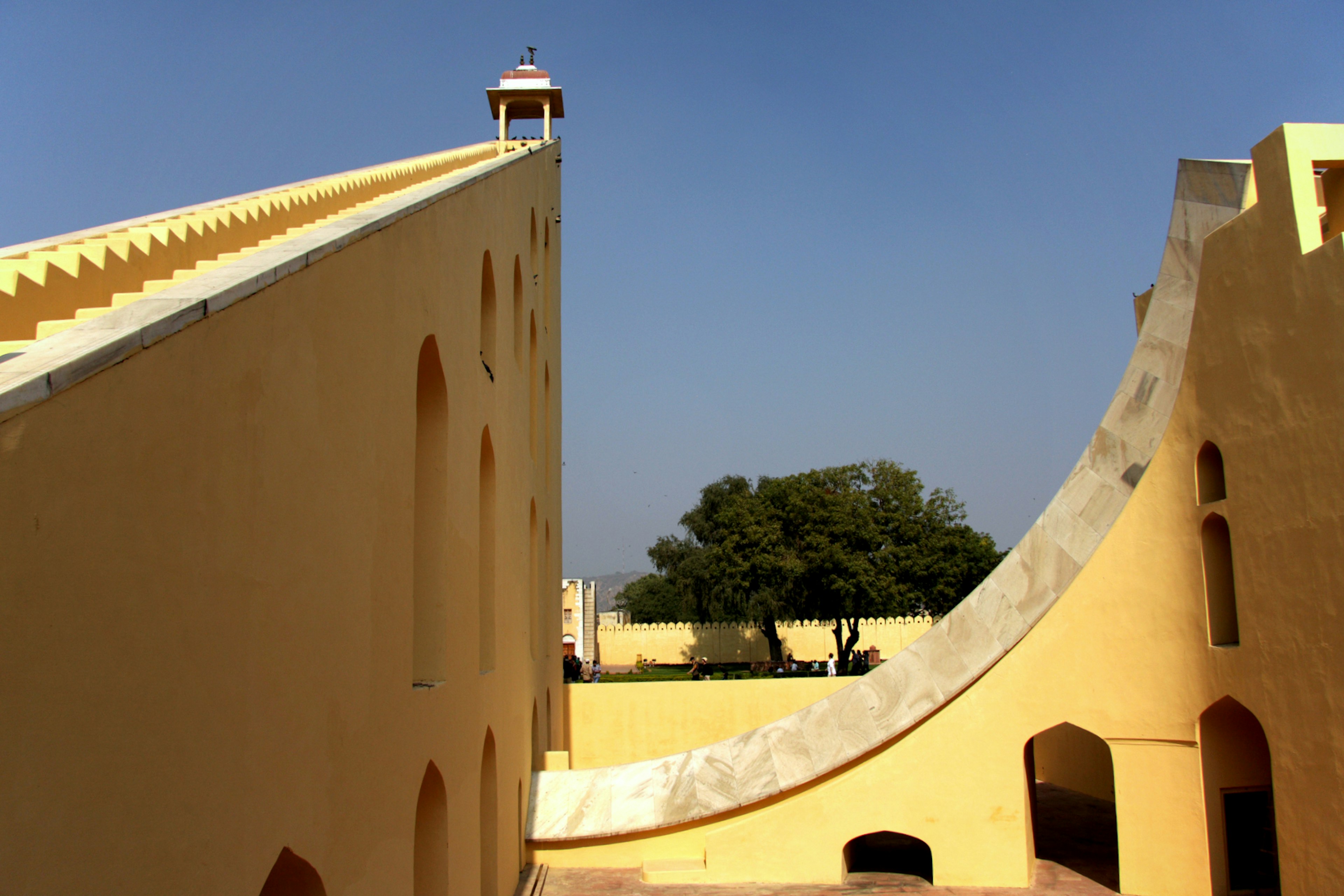 Gigantic structures for measuring the heavens at Jantar Mantar, Jaipur, India.