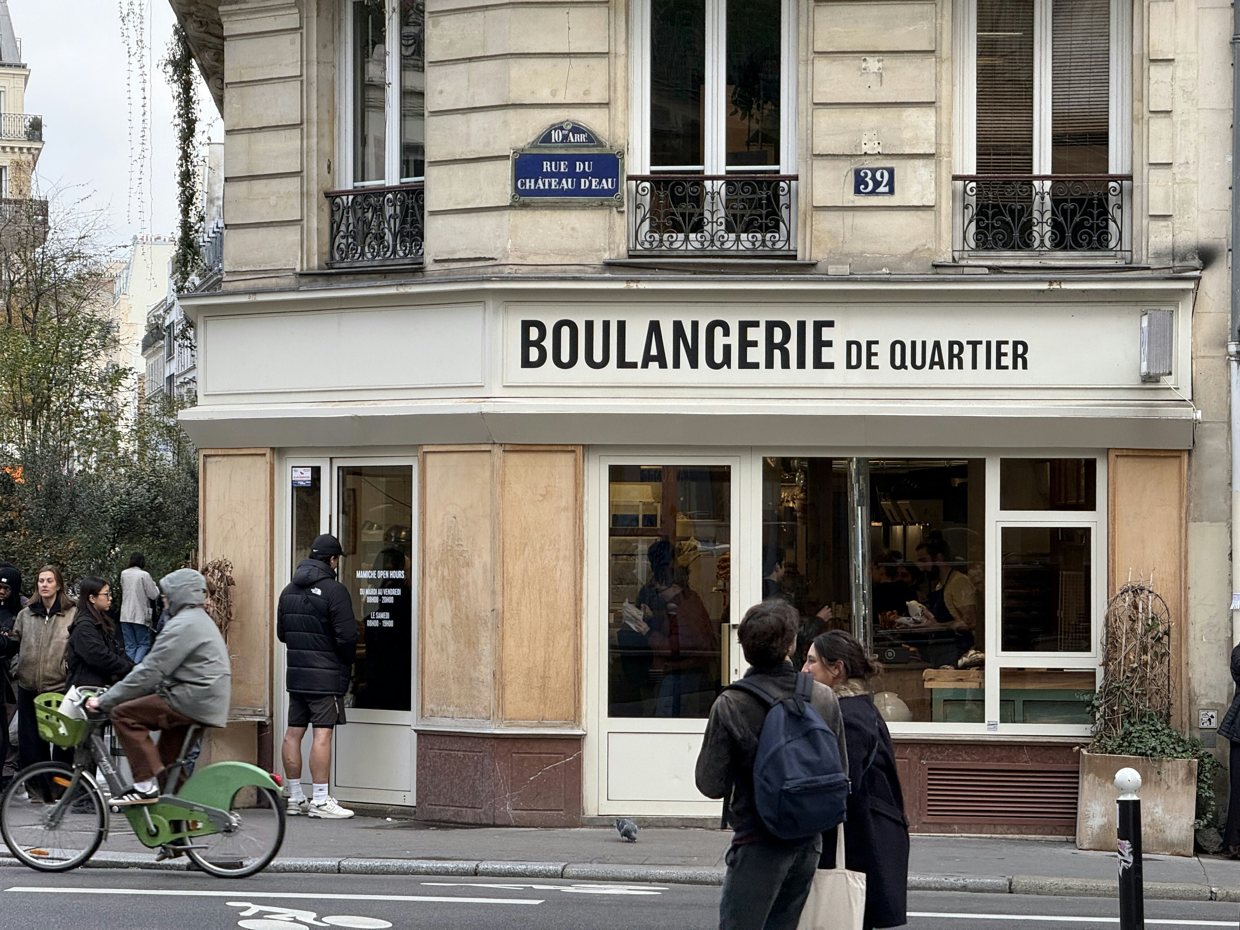 The exterior of the Mamiche bakery in Paris.