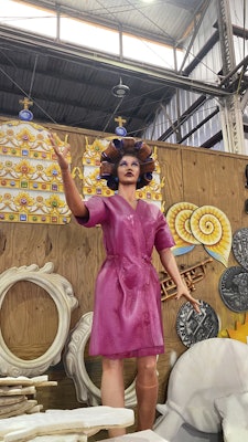 An out of commission Mardi Gras Float statue.