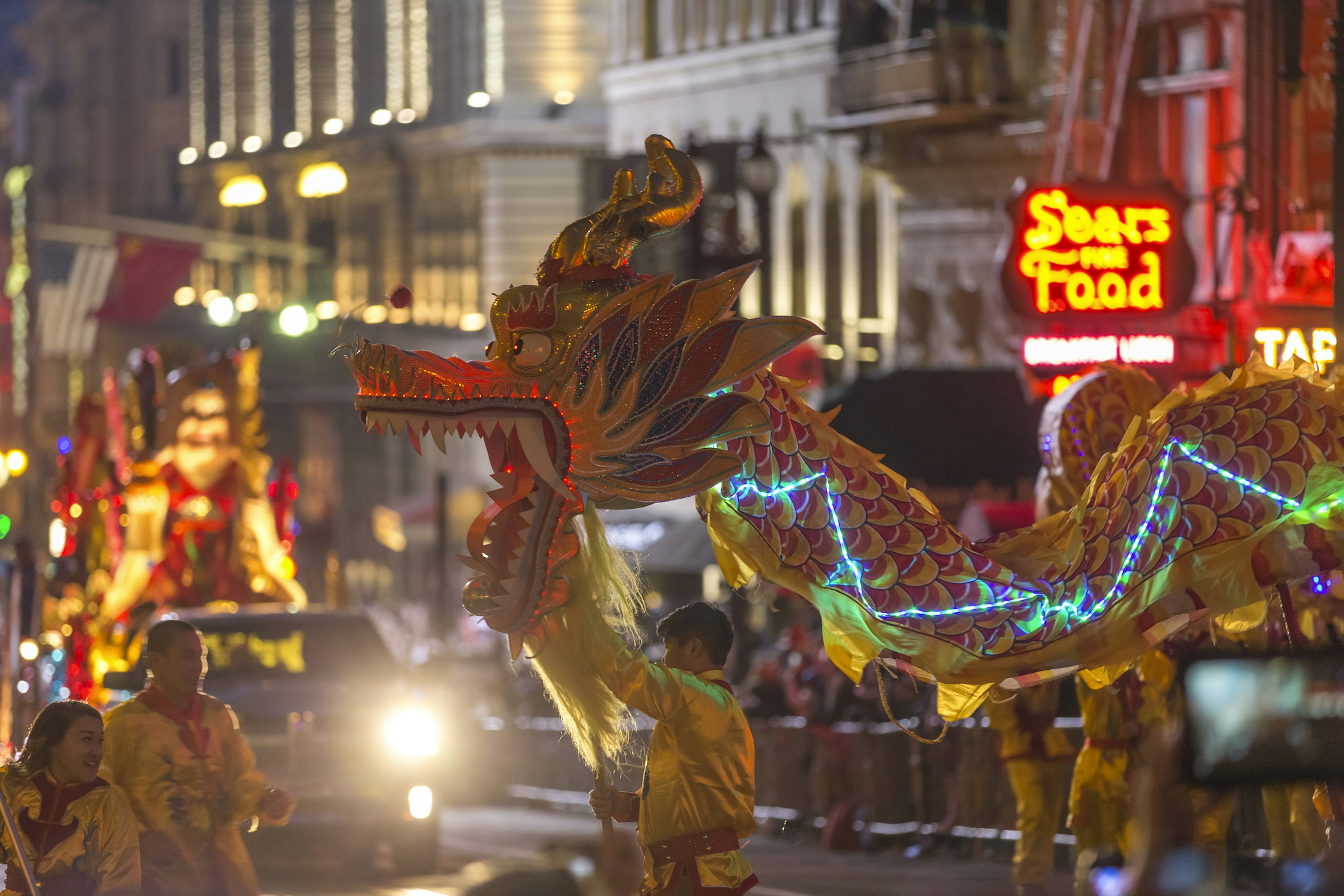 Chinese New Year parade in the streets of San Francisco.