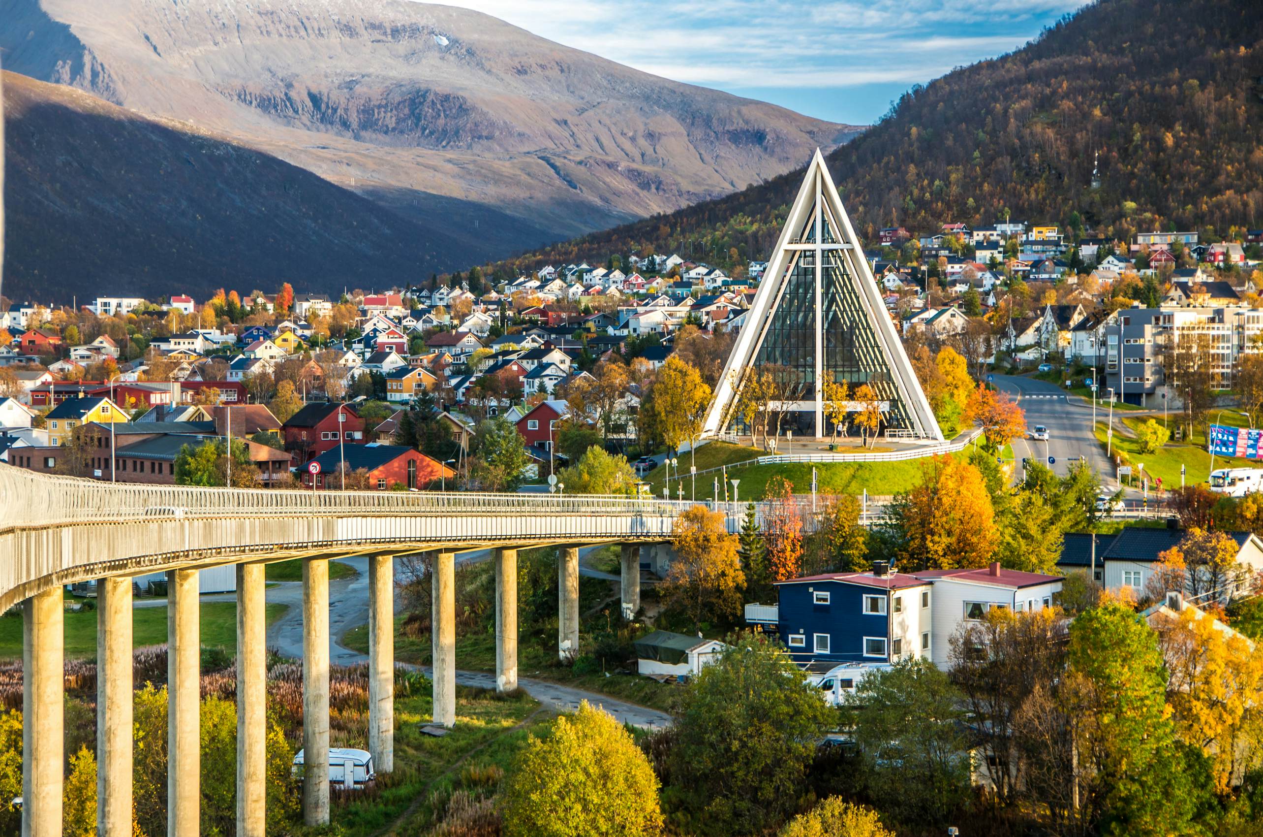 The Ishavskatedralen (Arctic Cathedral) in Tromsø city in northern Norway.