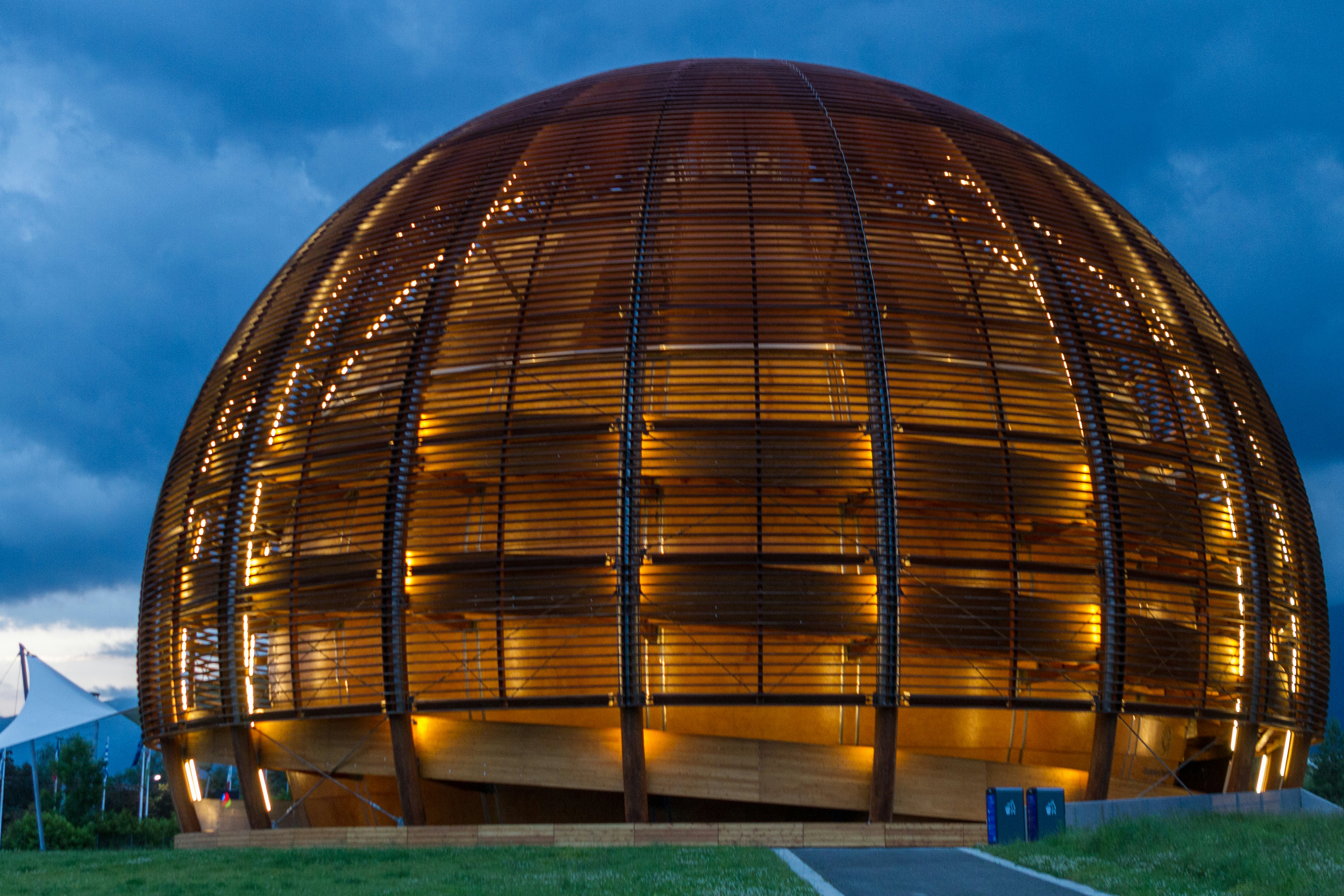 The Globe of Science & Innovation at the CERN research center in Geneva, Switzerland.