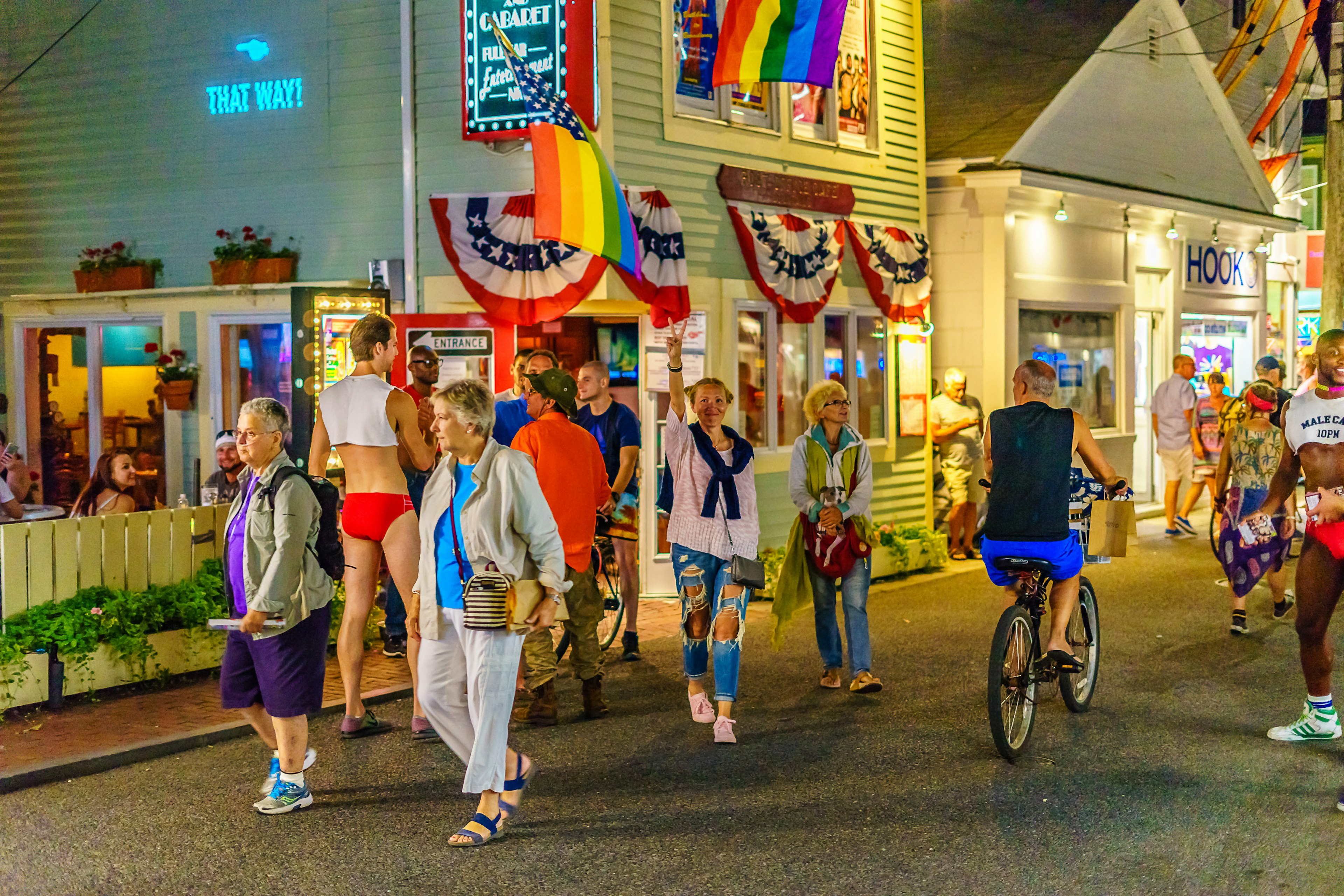 Provincetown Massachusetts USA August 2017 at the end of Cape Cod Provincetown has a large gay population of residents and tourists.