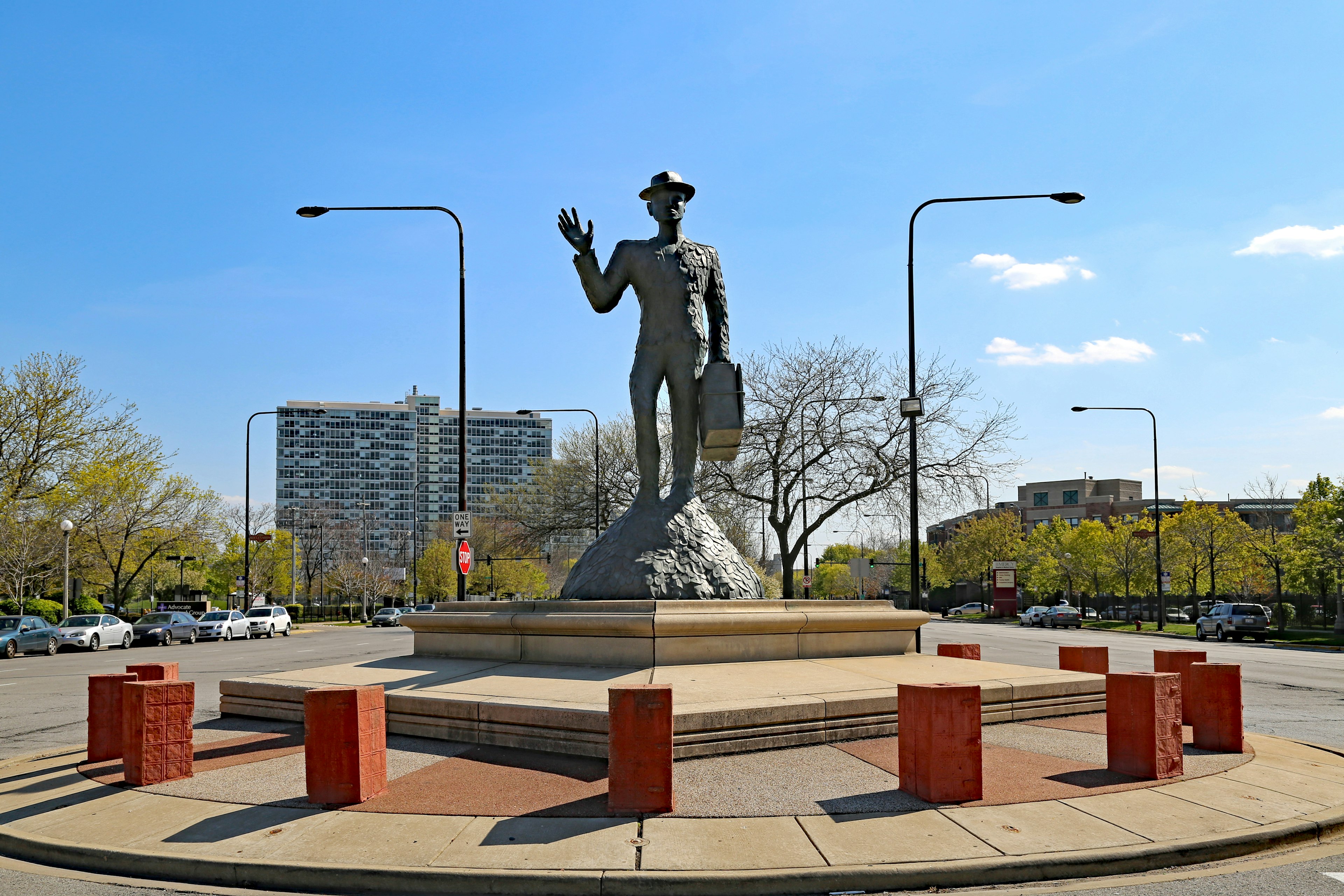 The Great Northern Migration monument in Bronzeville in Chicago recalls the district's rich Black history.