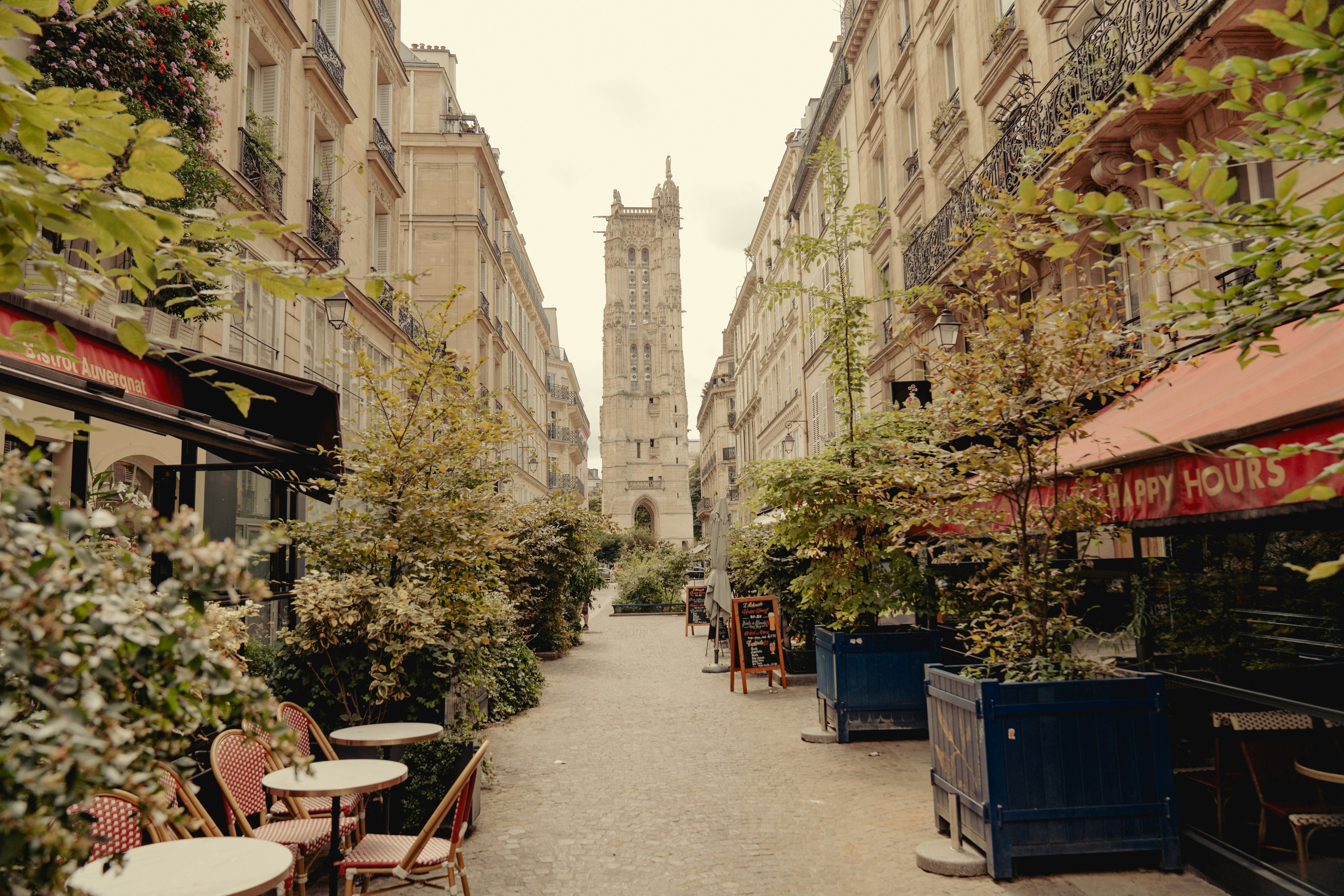 A street lined with restaurants that all appear to be closed