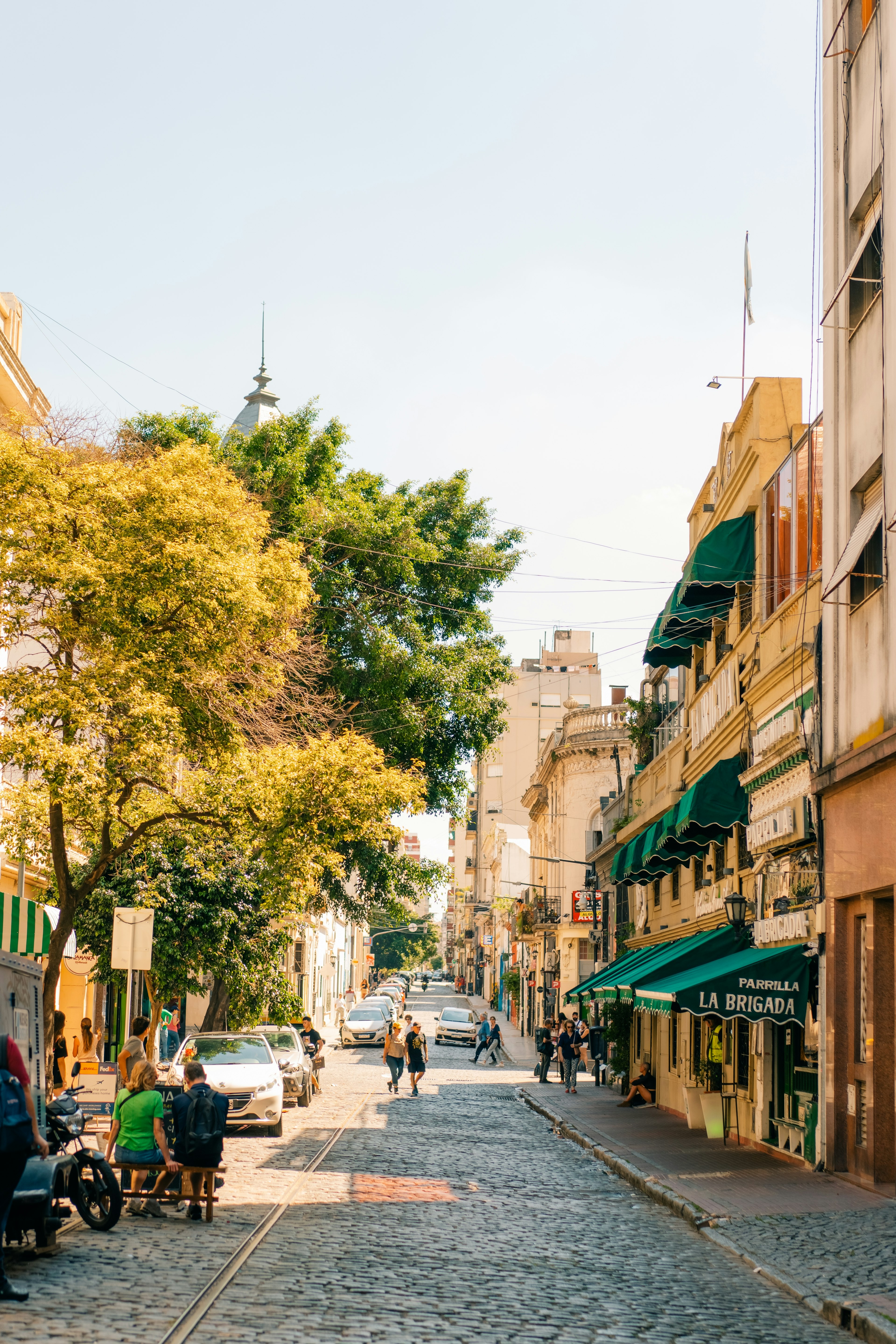 street in san telmo, buenos aires, argentina