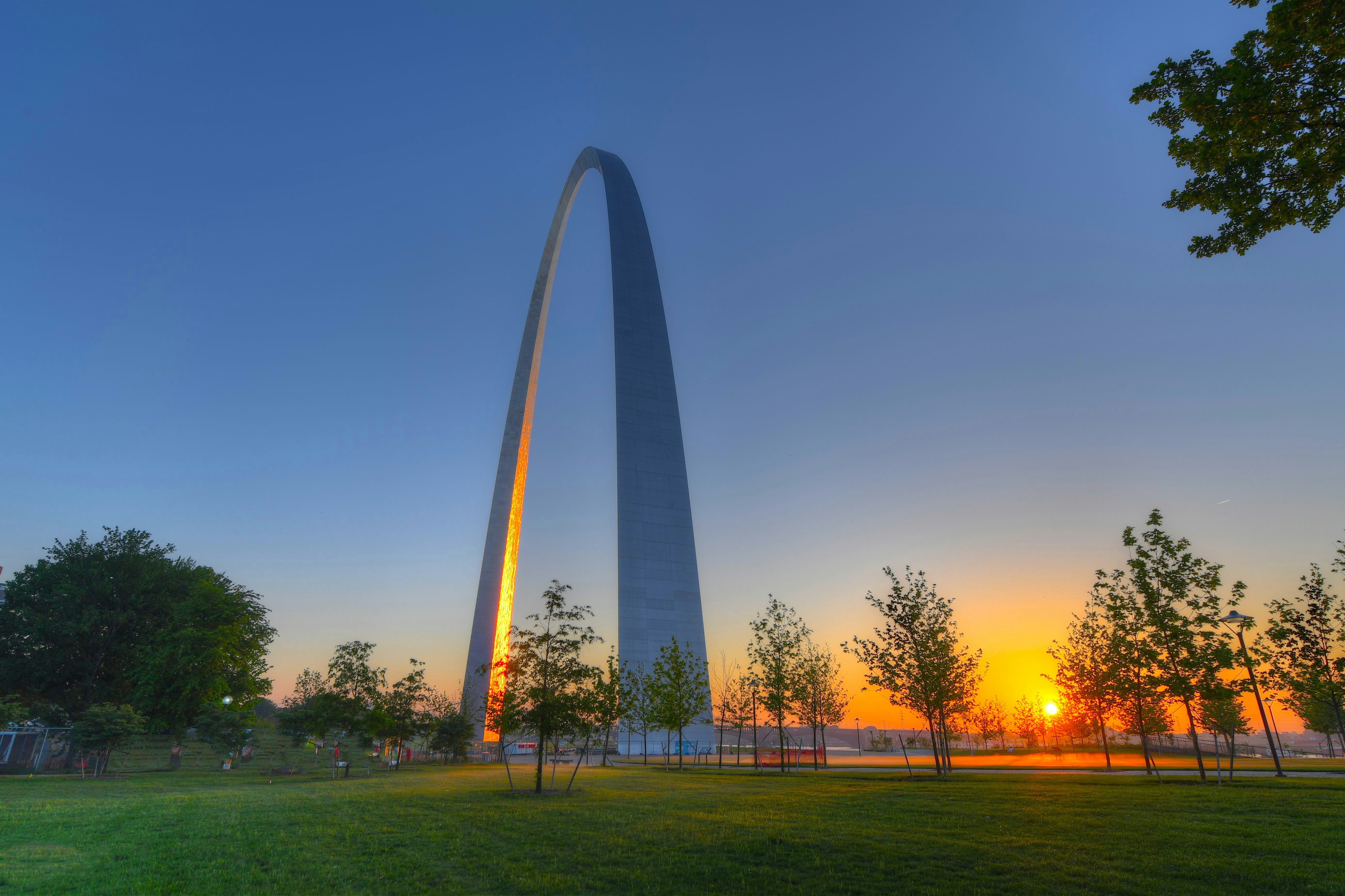 The Gateway Arch in St. Louis, Missouri.