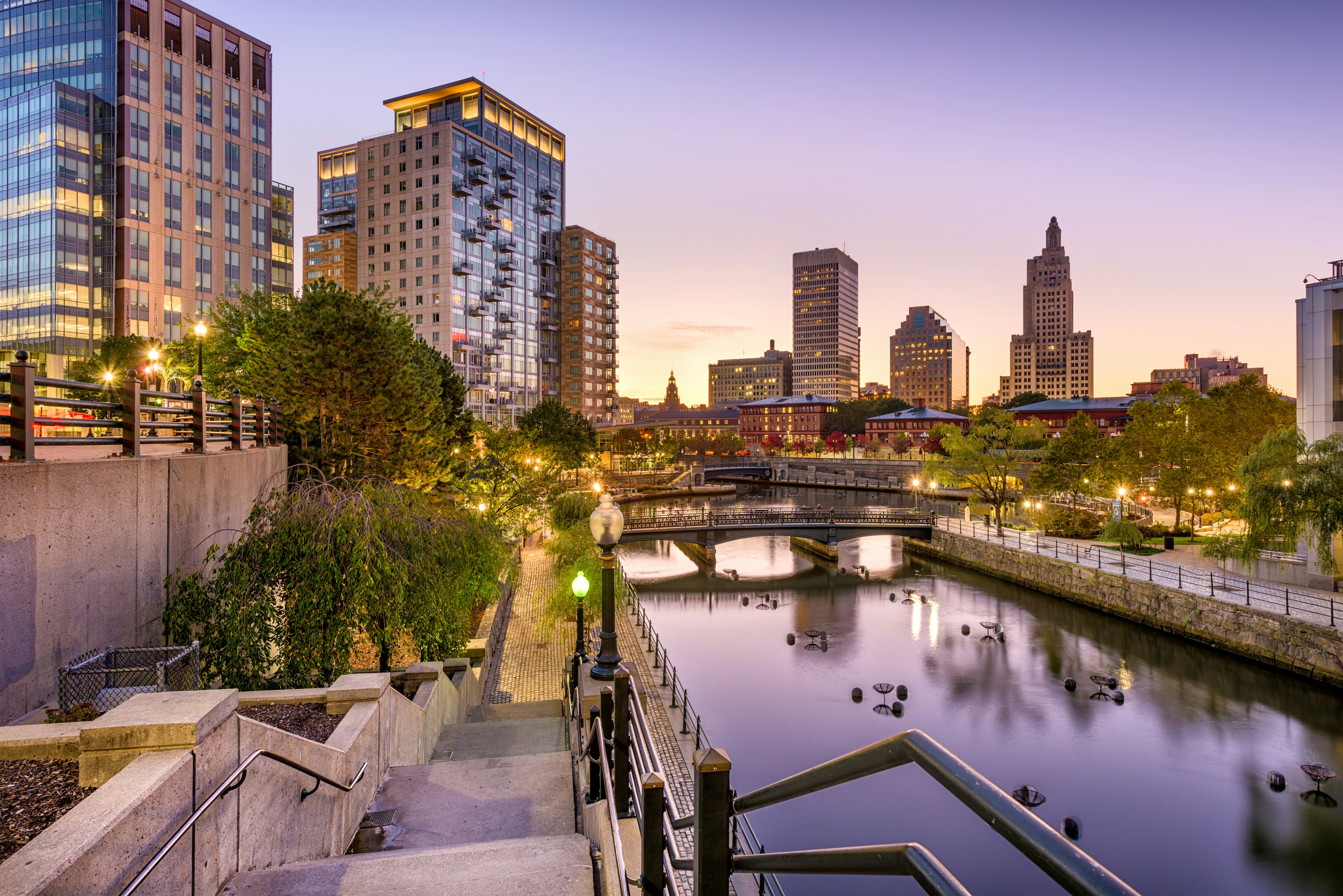 A view of the buildings of downtown Providence, Rhode Island, USA.