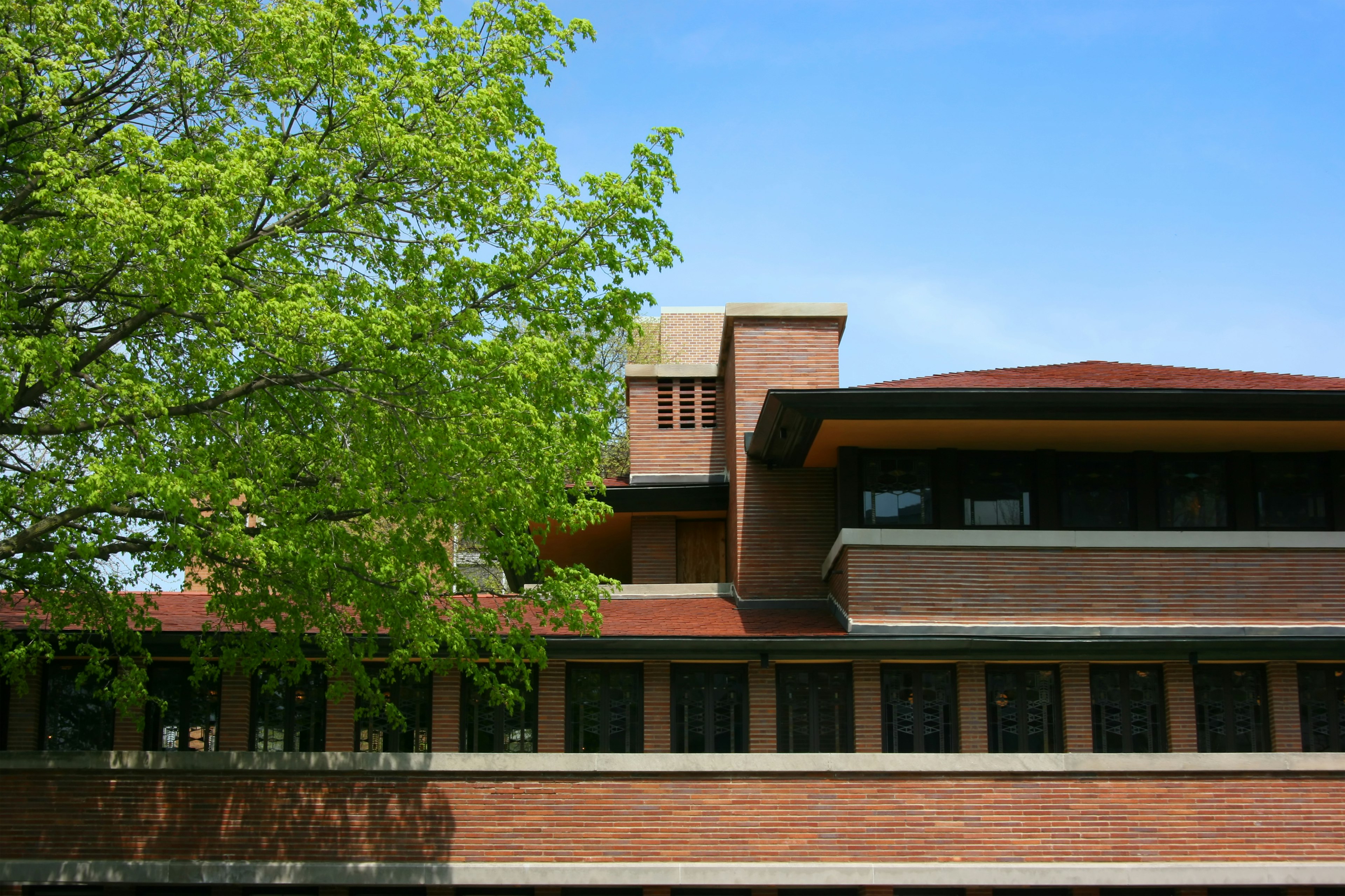 Frank Lloyd Wright's Robie House in Chicago, Illinois.